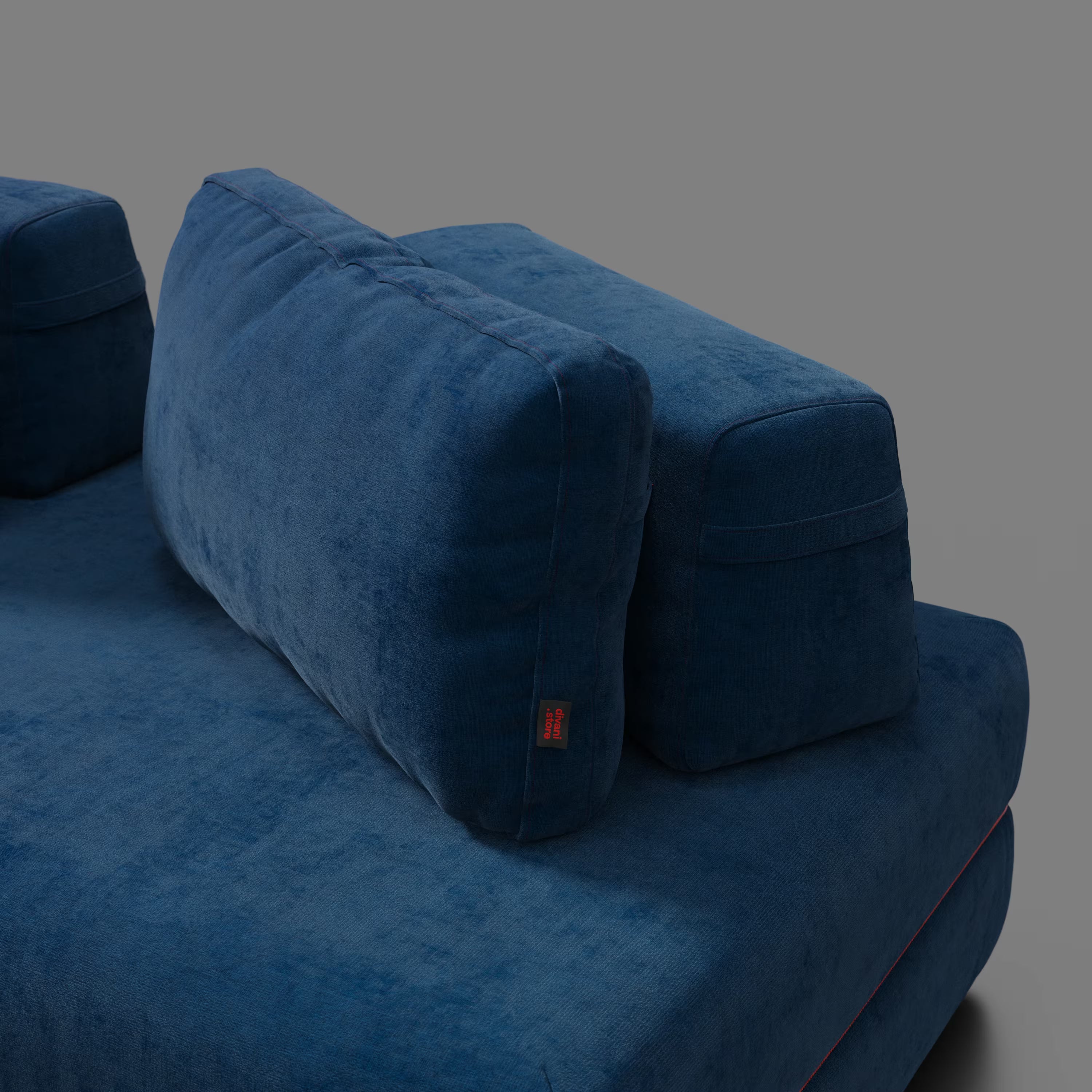 Rift Canapé-lit double Édition STRANGER THINGS 2 places et 3 places avec dossiers amovibles - matelas de 22 cm d'épaisseur en mousse à mémoire de forme en tissu détachable Bleu