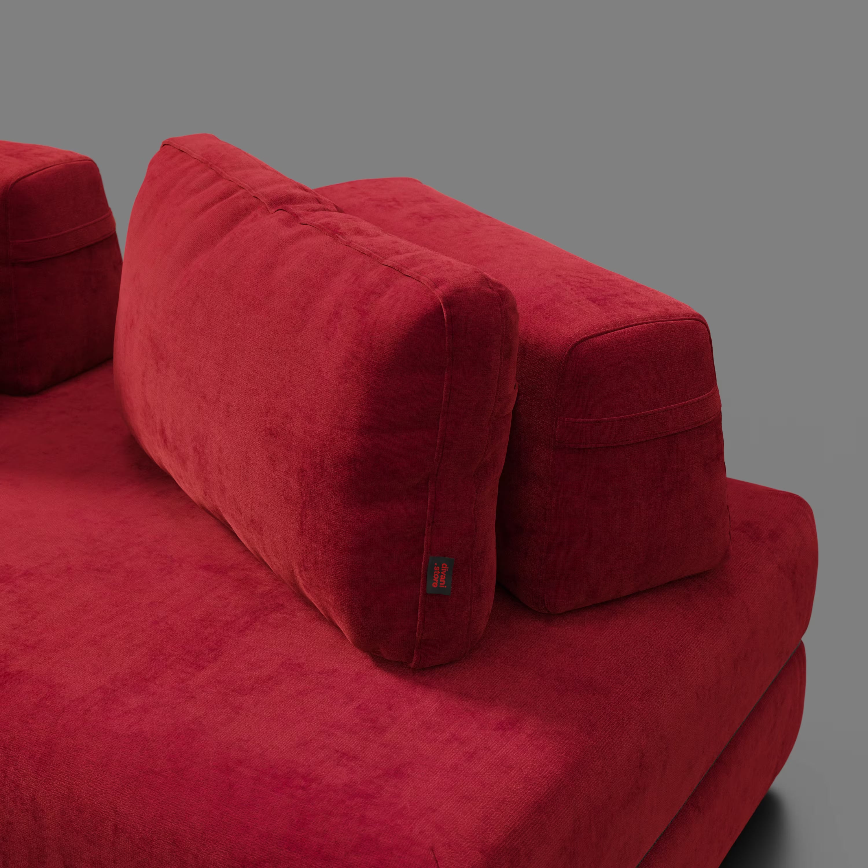 Rift Canapé-lit double Édition STRANGER THINGS 2 places et 3 places avec dossiers amovibles - matelas de 22 cm d'épaisseur en mousse à mémoire de forme en tissu détachable Rouge