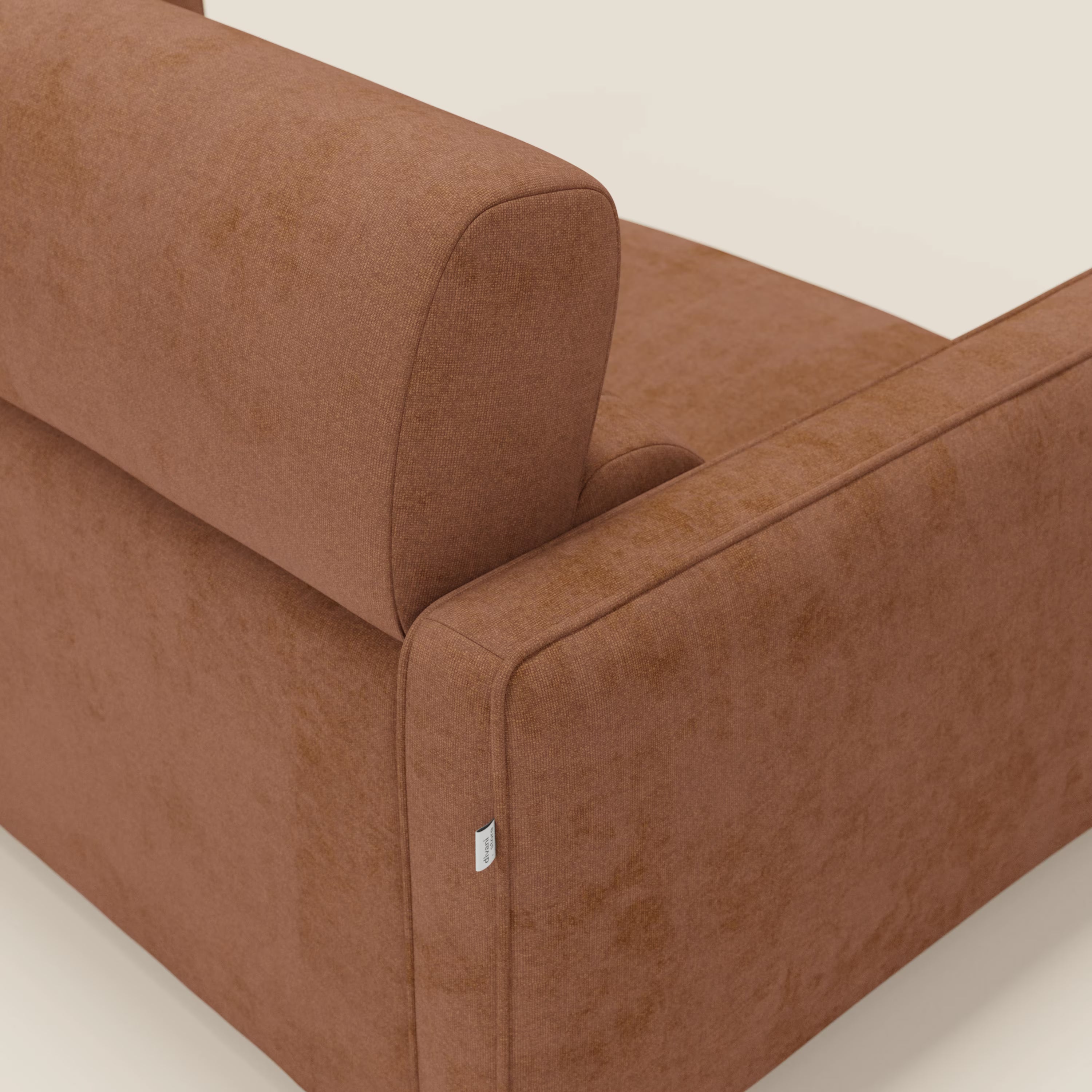 Nivon Canapé convertible moderne avec têtière en tissu détachable à l'eau T25 orange