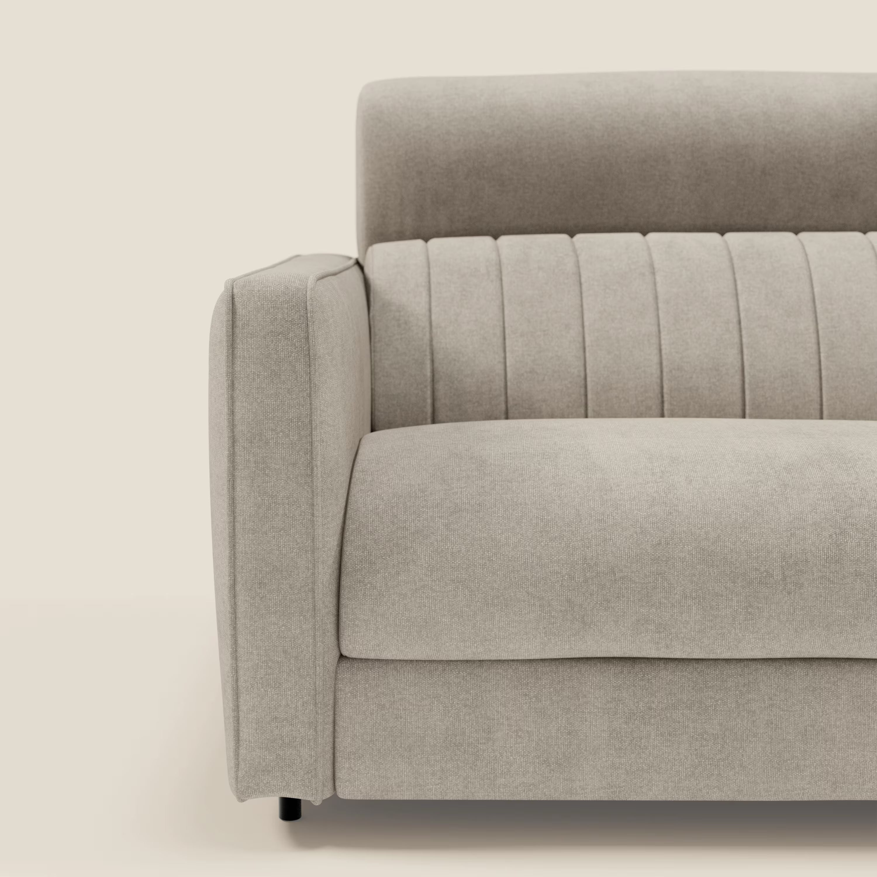 Nivon Canapé convertible moderne avec têtière en tissu détachable à l'eau T25 beige