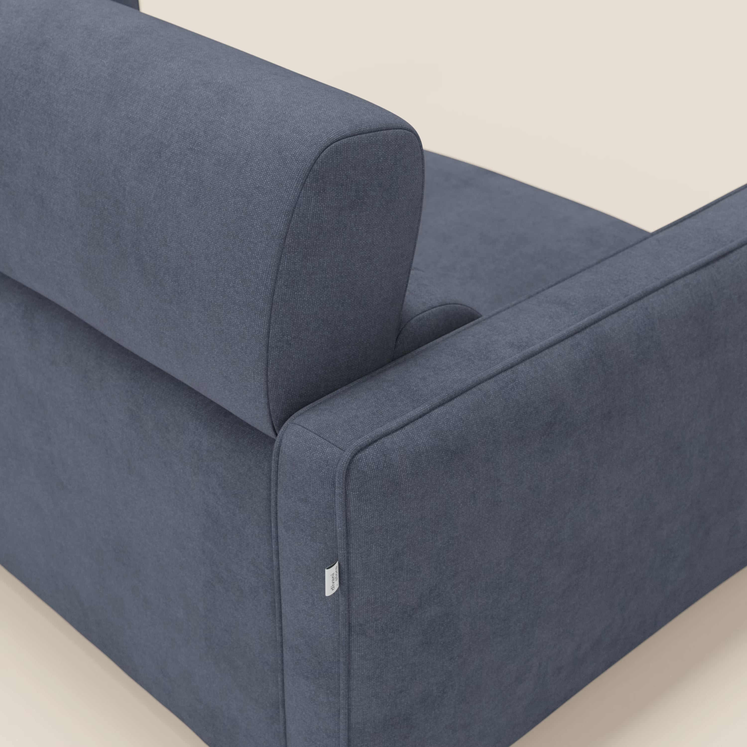 Nivon Canapé convertible moderne avec têtière en tissu détachable à l'eau T25 bleu jeans