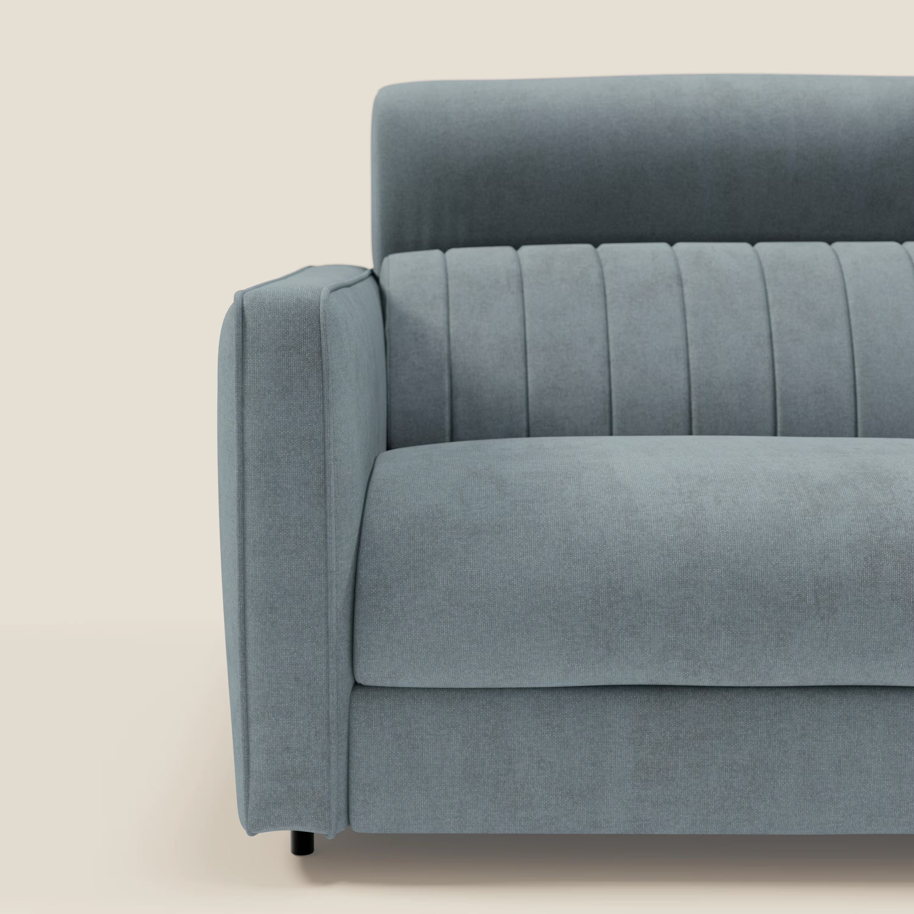 Nivon Canapé convertible moderne avec têtière en tissu détachable à l'eau T25 bleu pastel