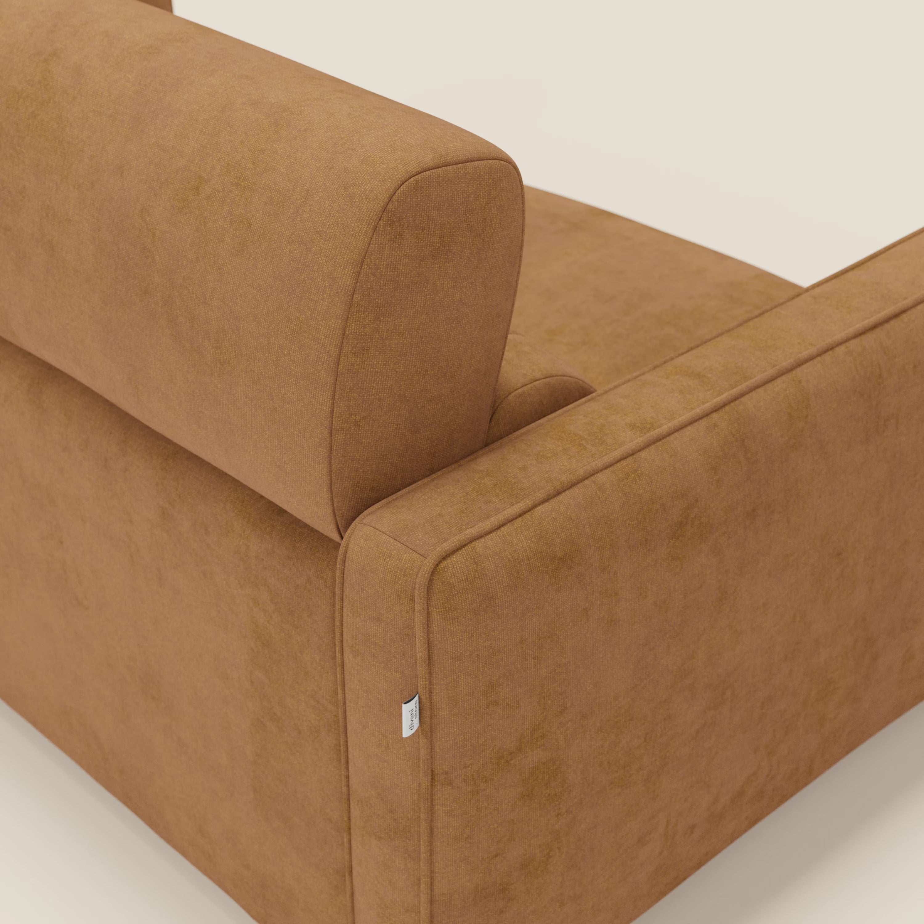 Nivon Canapé convertible moderne avec têtière en tissu détachable à l'eau T25 jaune moutarde