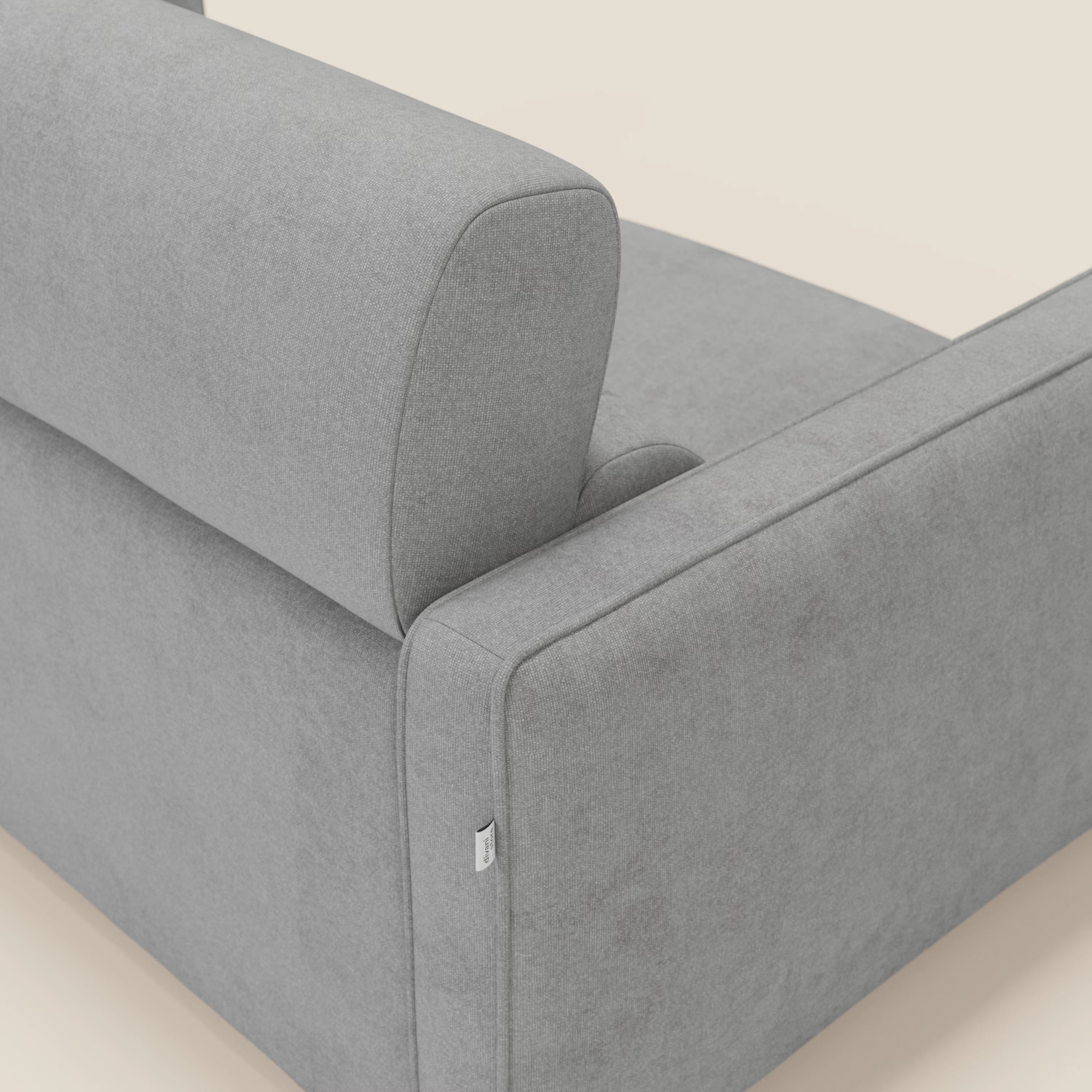 Nivon Canapé convertible moderne avec têtière en tissu détachable à l'eau T25 gris