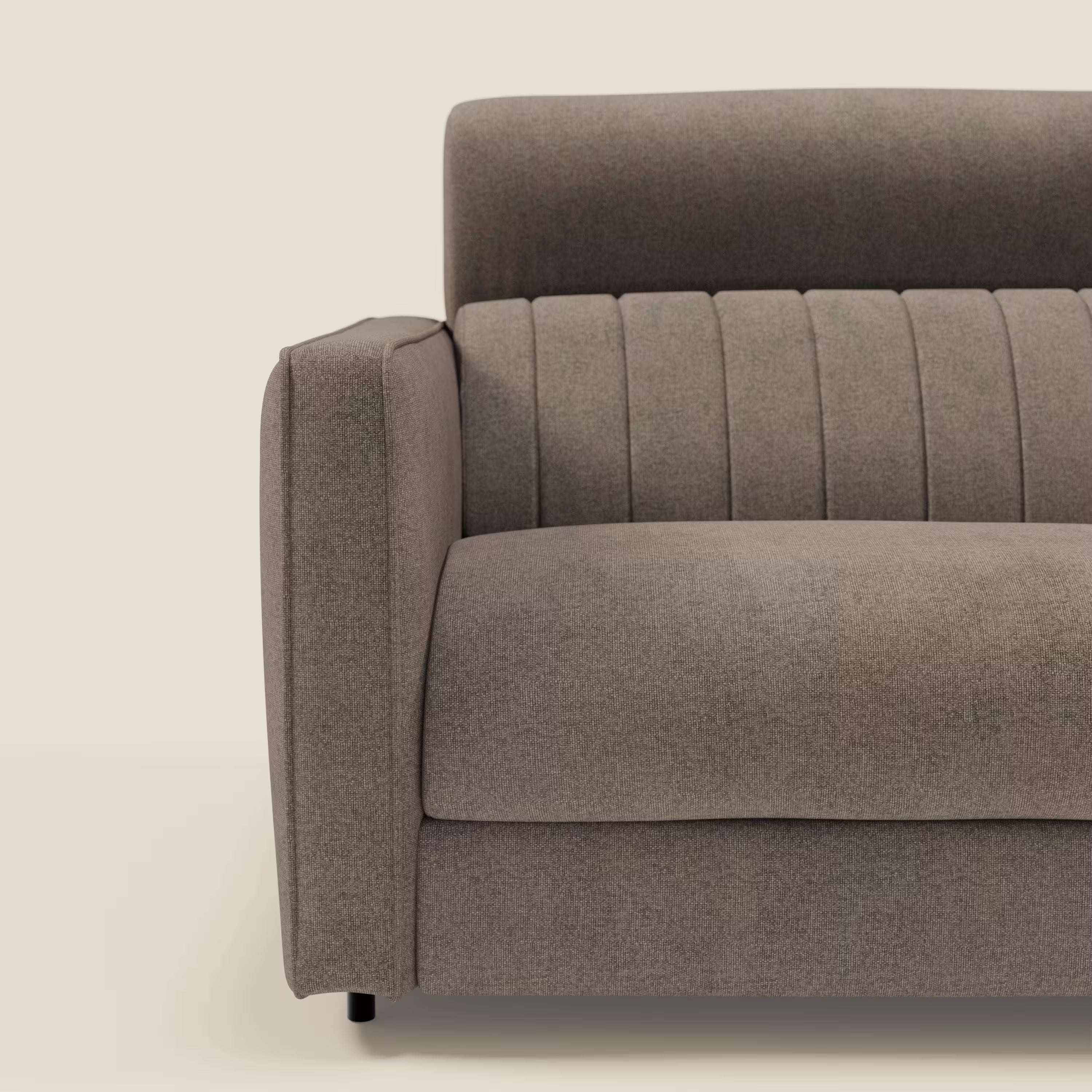 Nivon Canapé convertible moderne avec têtière en tissu détachable à l'eau T25 marron