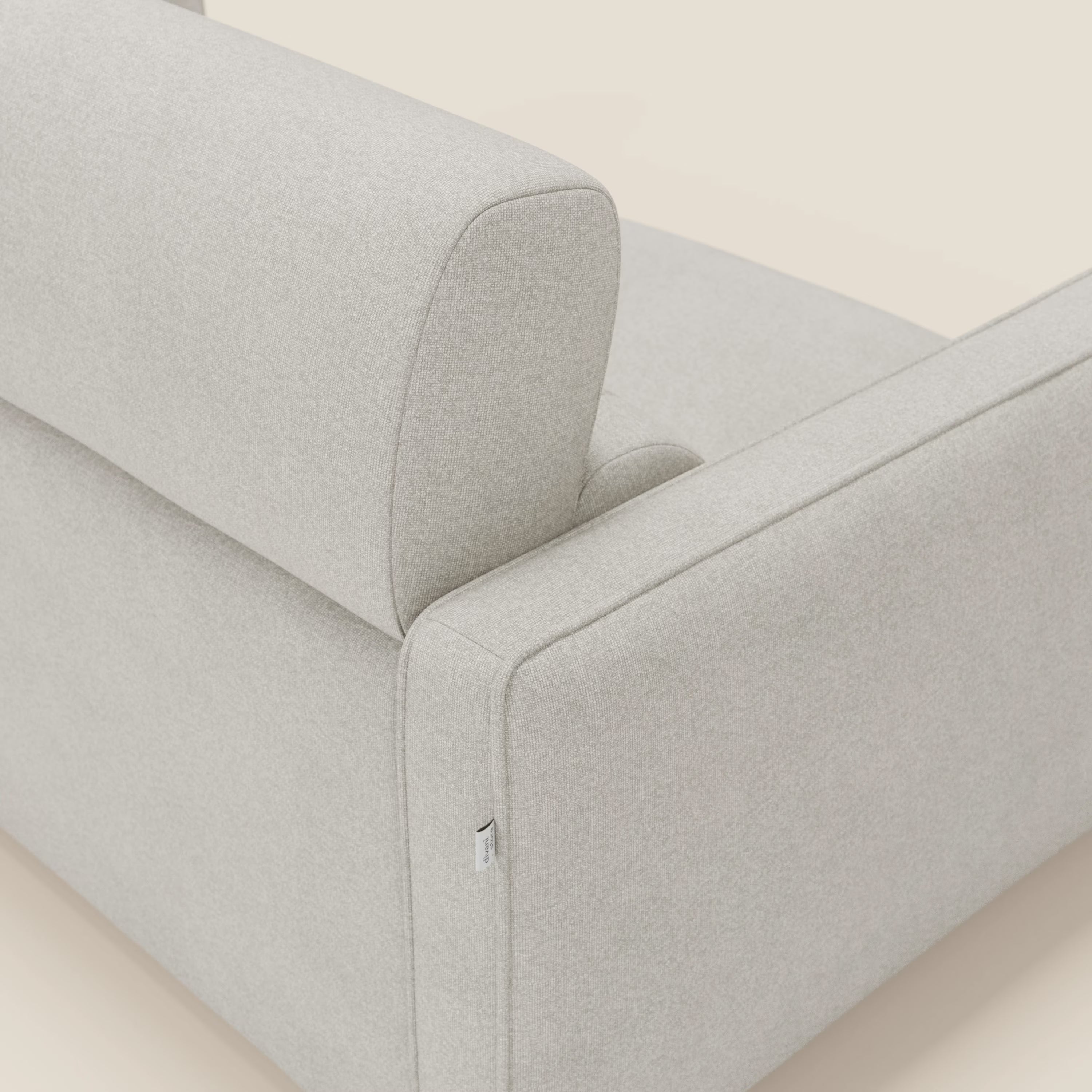 Nivon Canapé convertible moderne avec têtière en tissu détachable à l'eau T25 crème