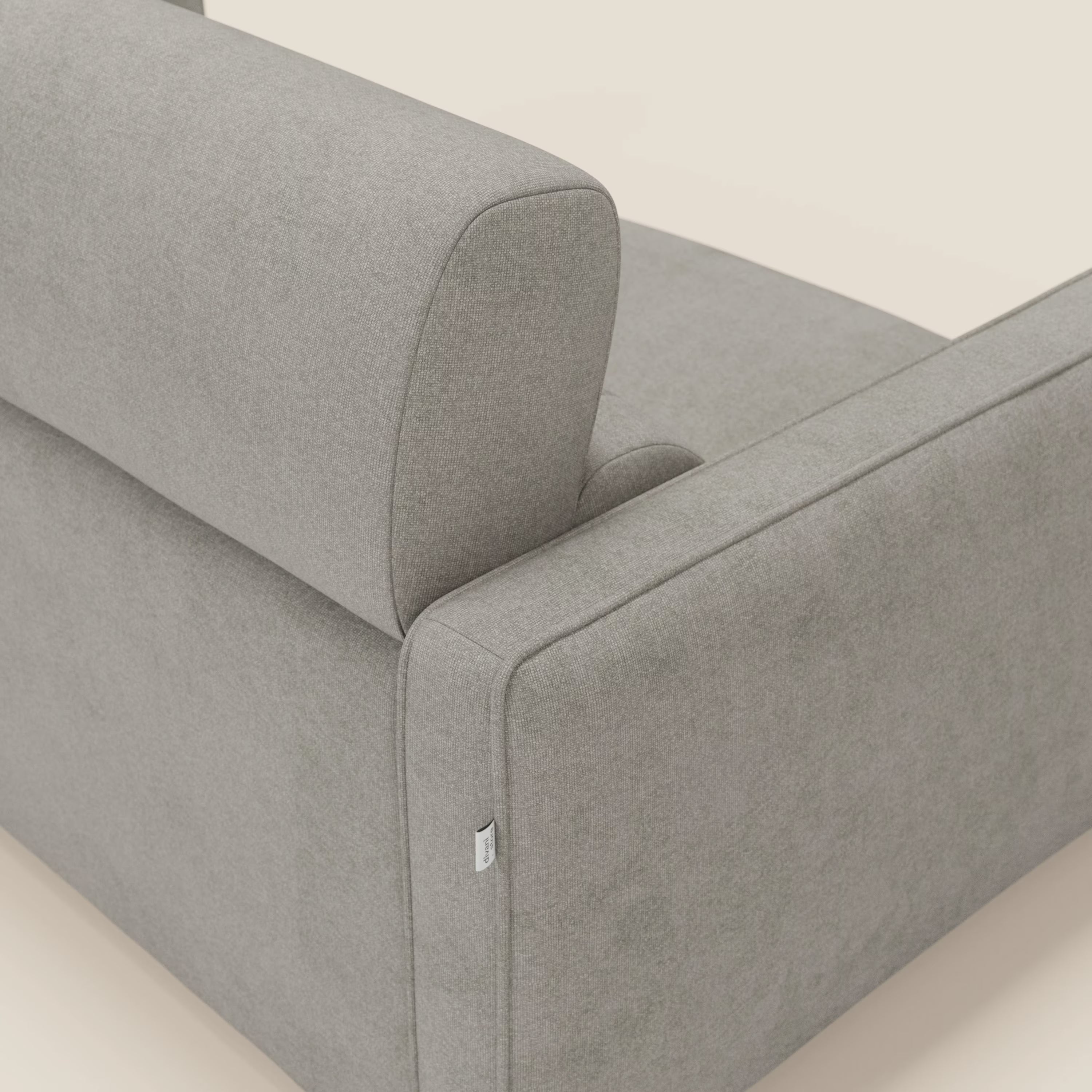 Nivon Canapé convertible moderne avec têtière en tissu détachable à l'eau T25 taupe