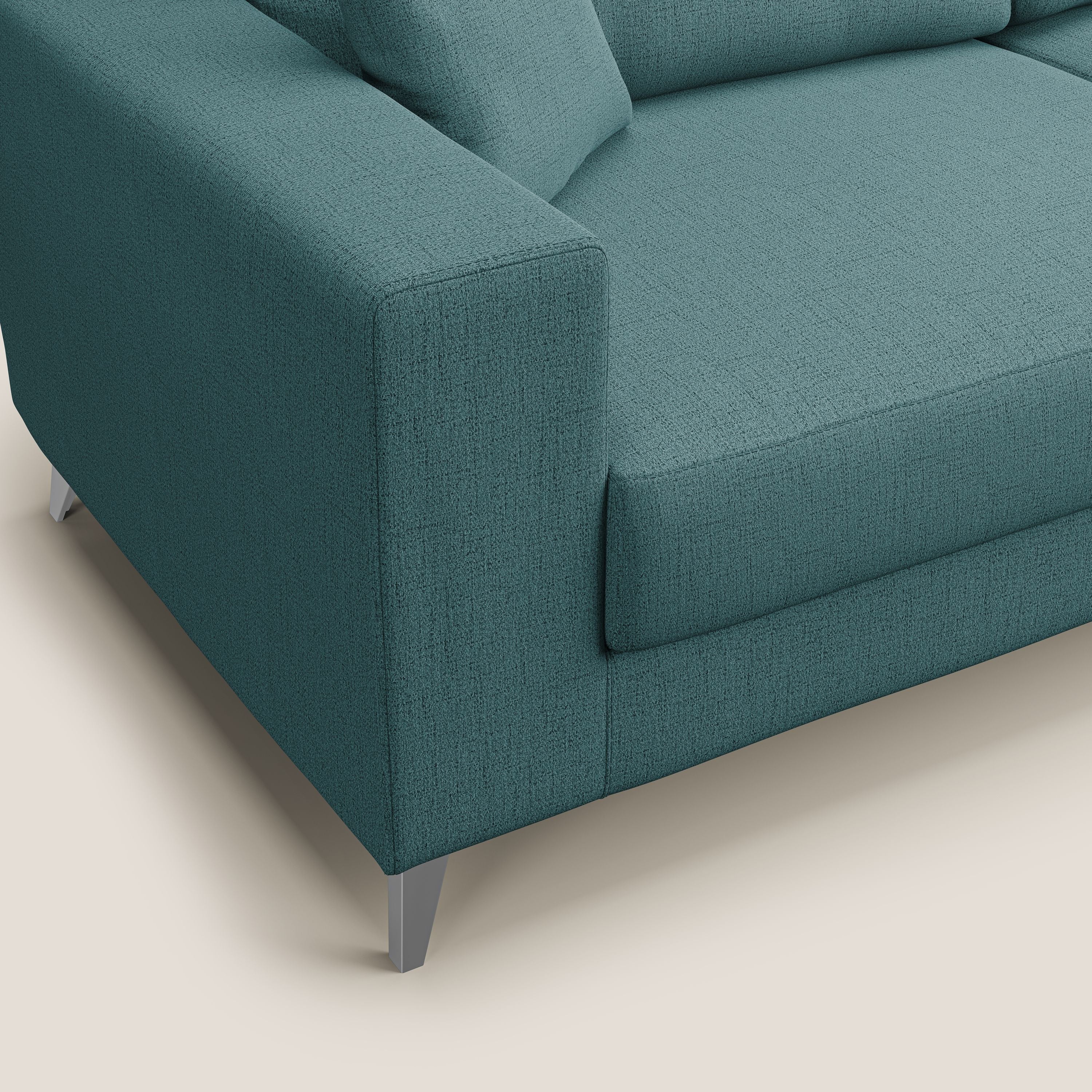 Michael Divano angolare REVERSIBILE in tessuto impermeabile T03 azzurro - divani.store