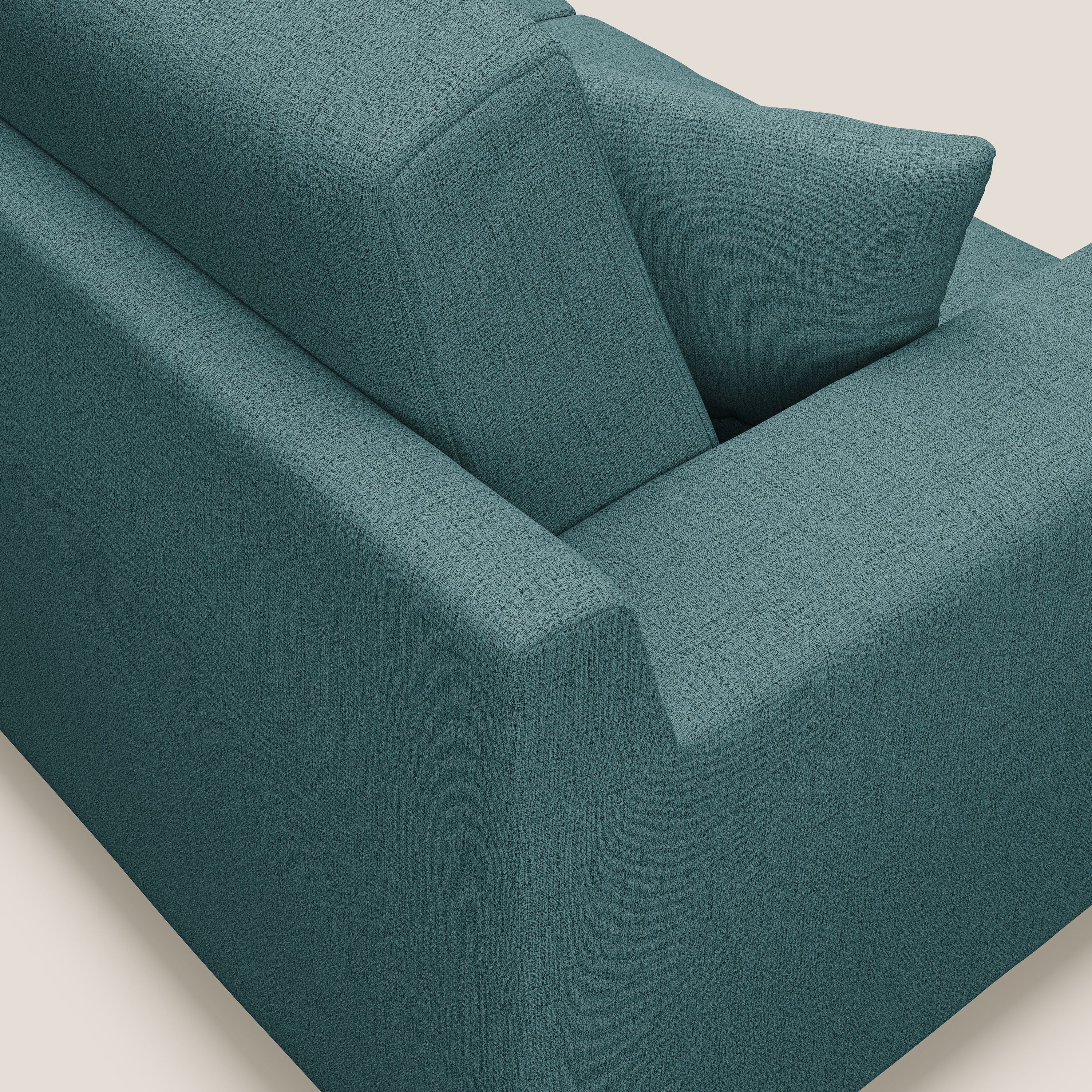 Michael Divano in tessuto impermeabile antimacchia T03 azzurro - divani.store