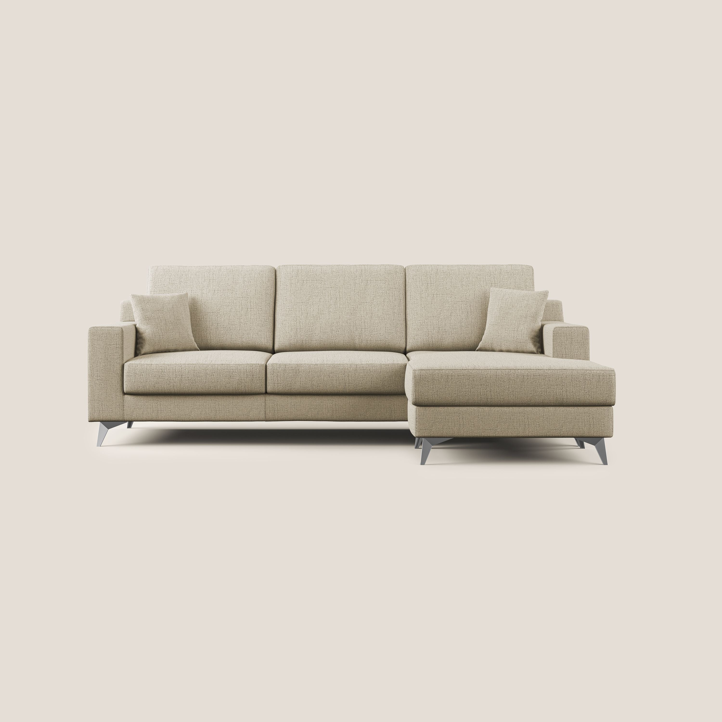 Michael Divano angolare REVERSIBILE in tessuto impermeabile T03 beige - divani.store