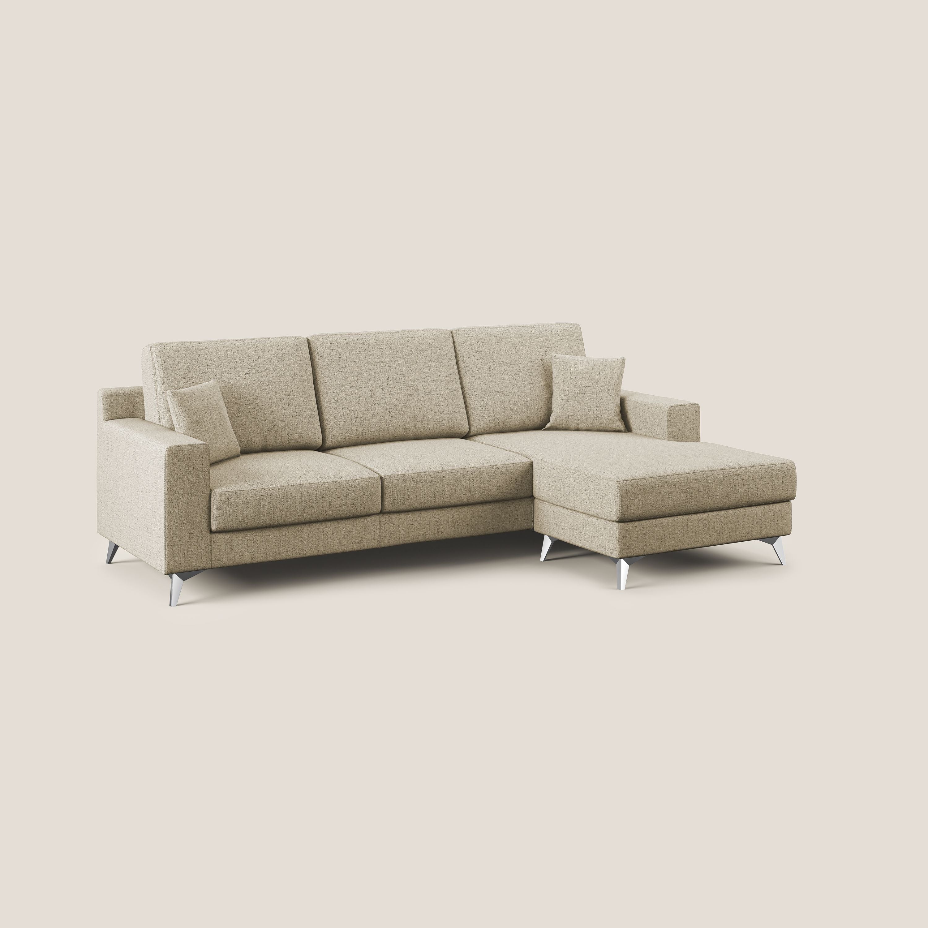 Michael Divano angolare REVERSIBILE in tessuto impermeabile T03 beige - divani.store