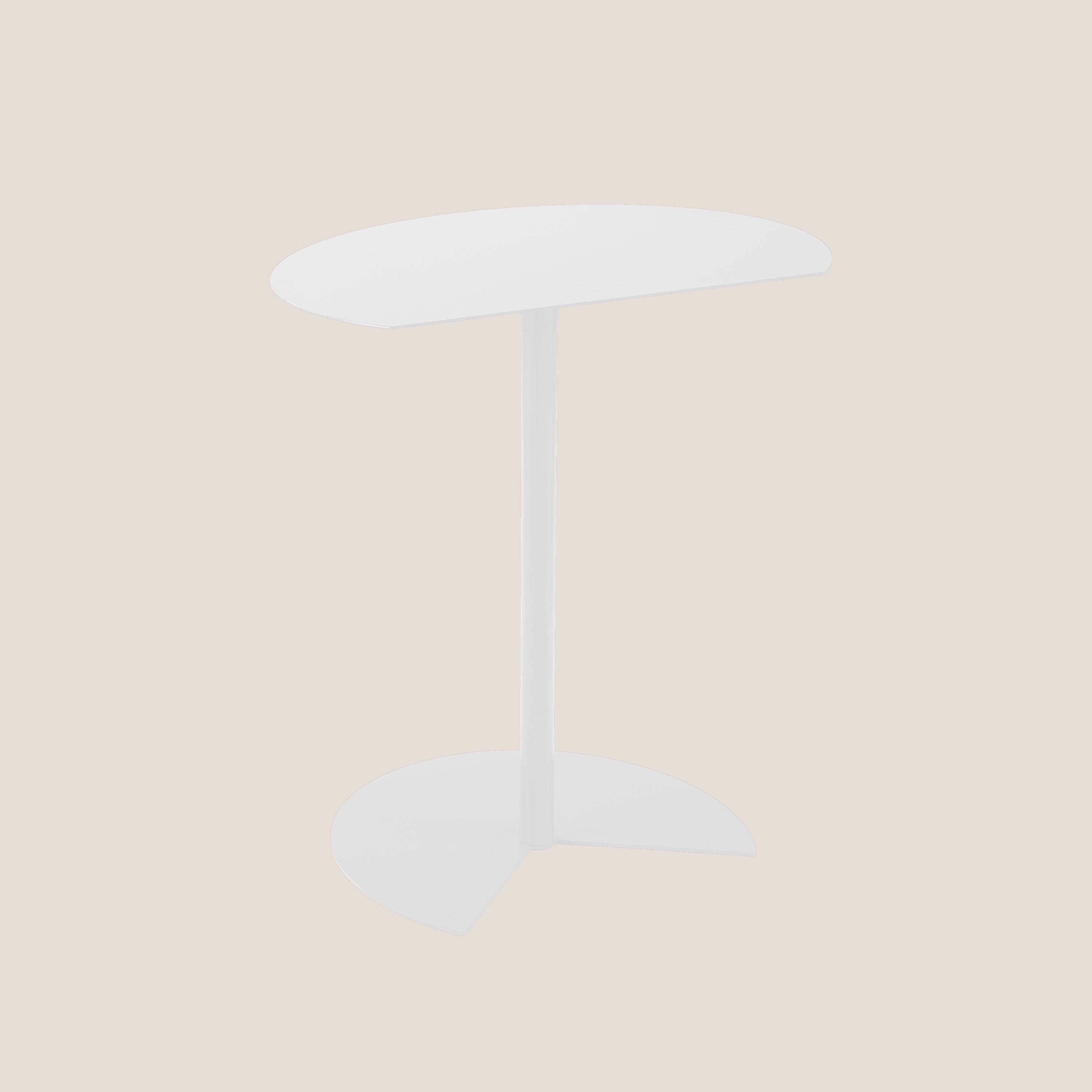 Way tavolino ALTO semirotondo da soggiorno ed esterno bianco - divani.store