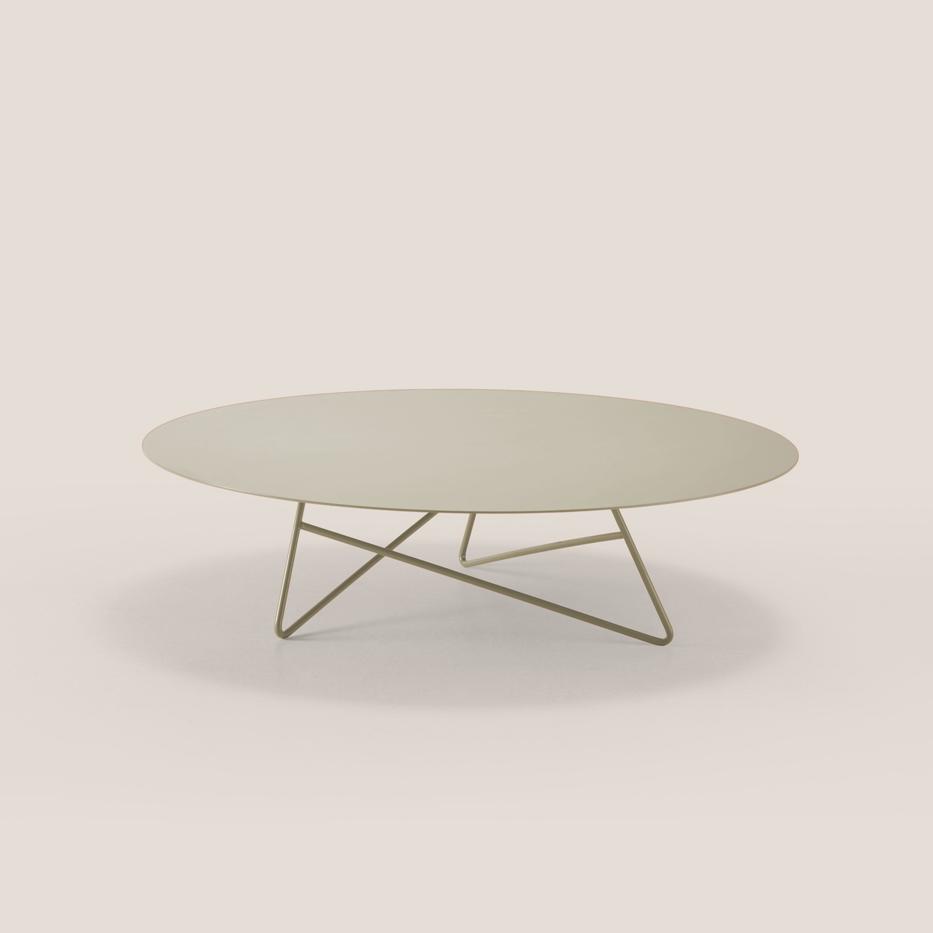 Ermione tavolino basso rotondo da salotto in metallo h25 - divani.store
