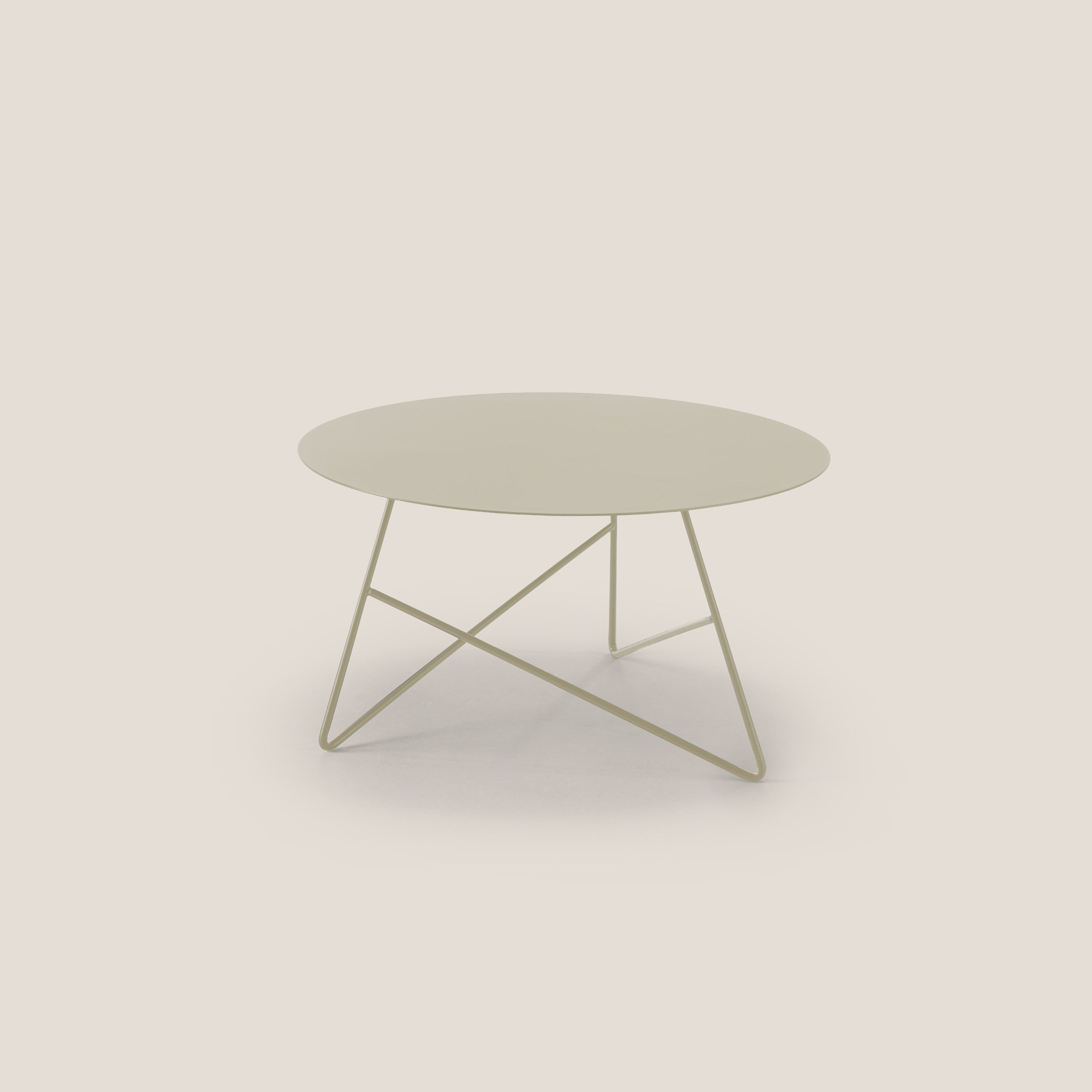 Ermione tavolino rotondo da salotto in metallo h35 - divani.store