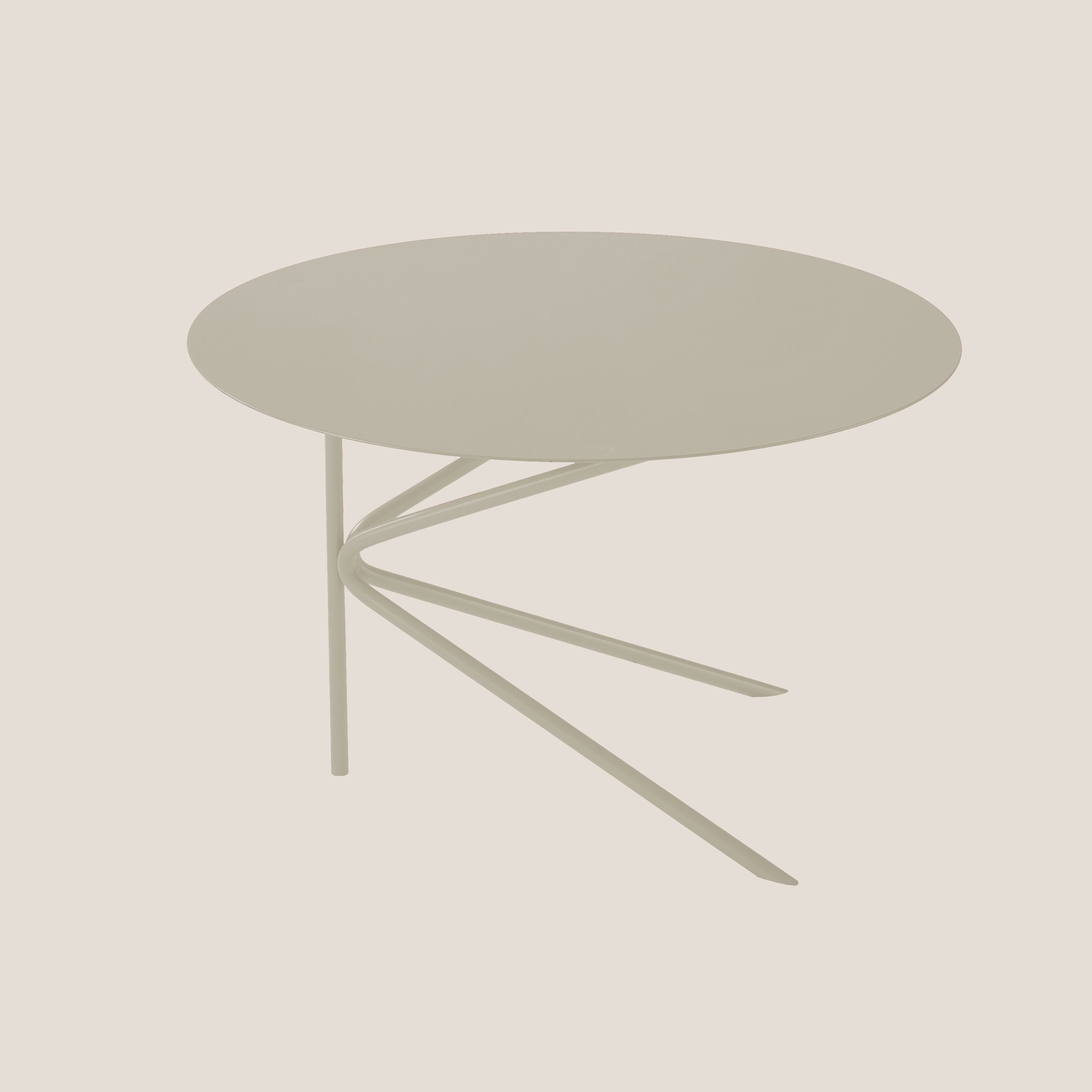 Twin tavolino BASSO rotondo minimale in diverse colorazioni canapa - divani.store