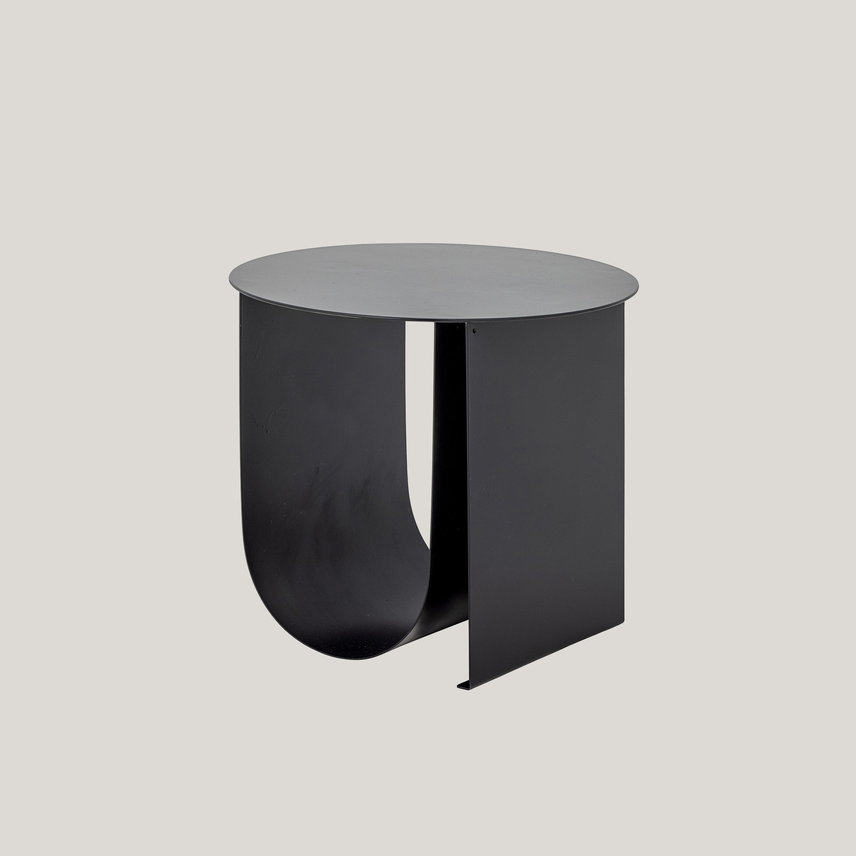 Cher tavolino moderno in metallo con spazio portariviste nero - divani.store