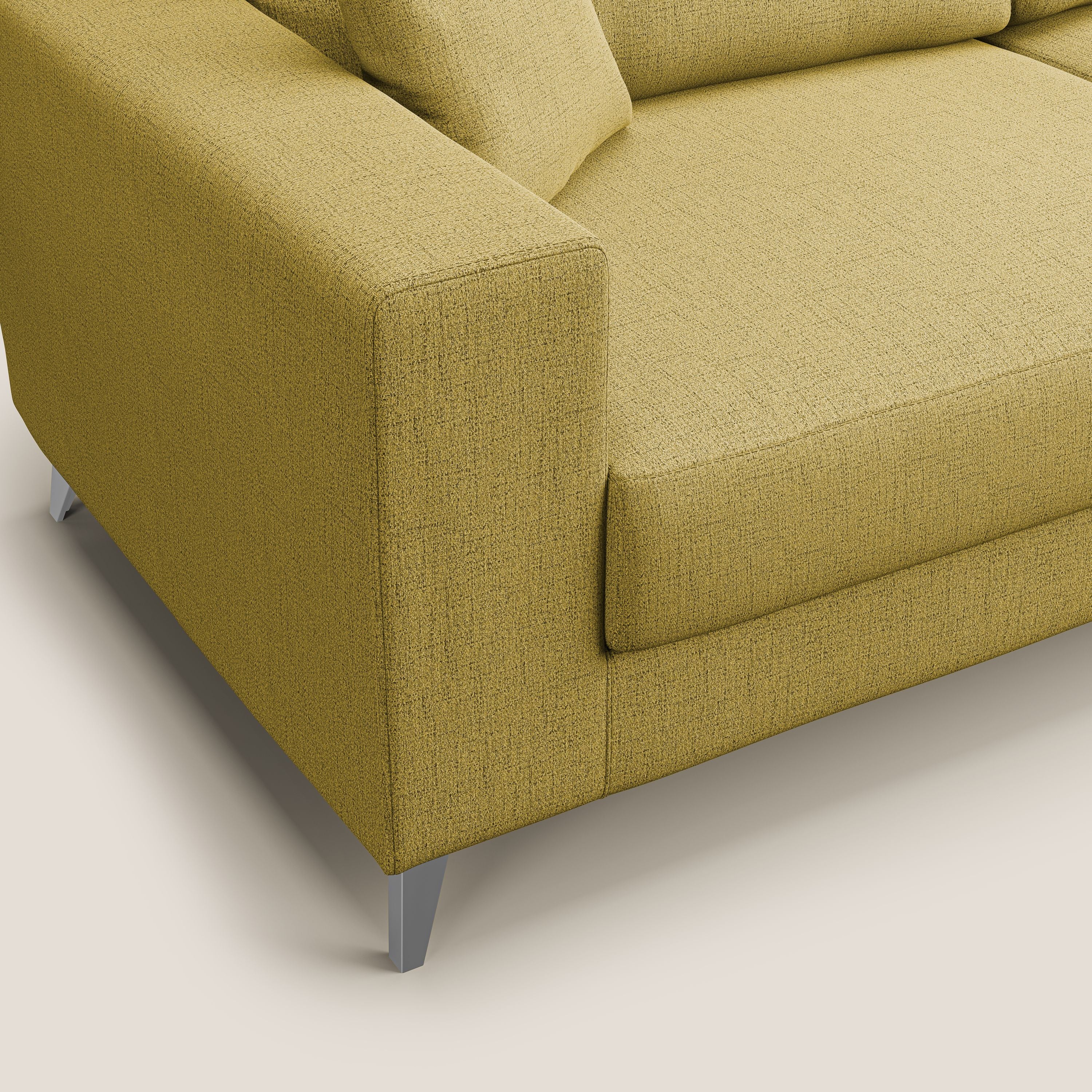 Michael Divano in tessuto impermeabile antimacchia T03 giallo - divani.store