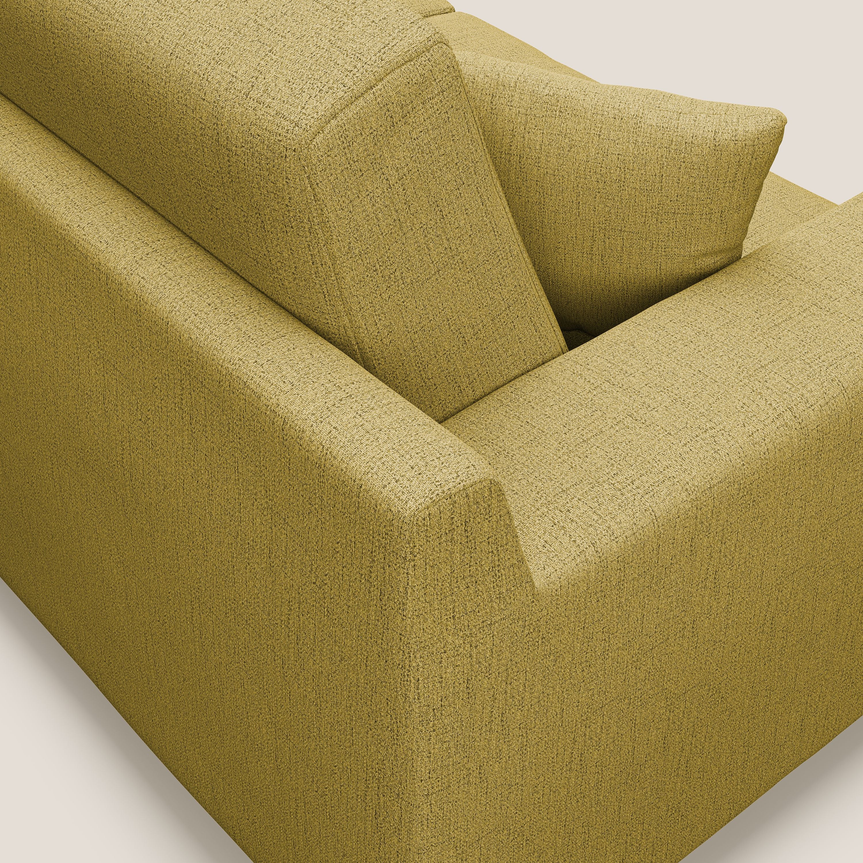 Michael Divano in tessuto impermeabile antimacchia T03 giallo - divani.store