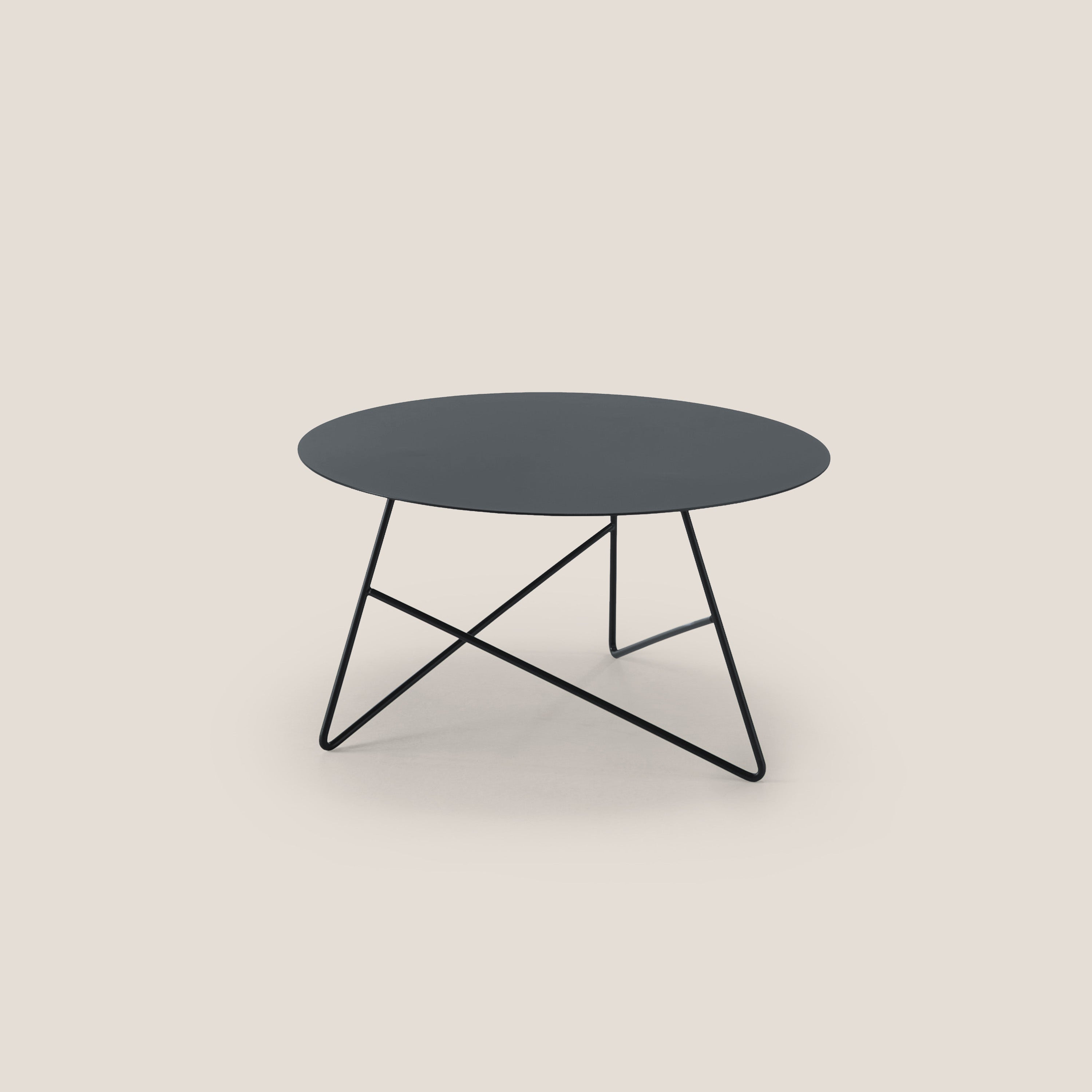 Ermione tavolino rotondo da salotto in metallo h35 - divani.store