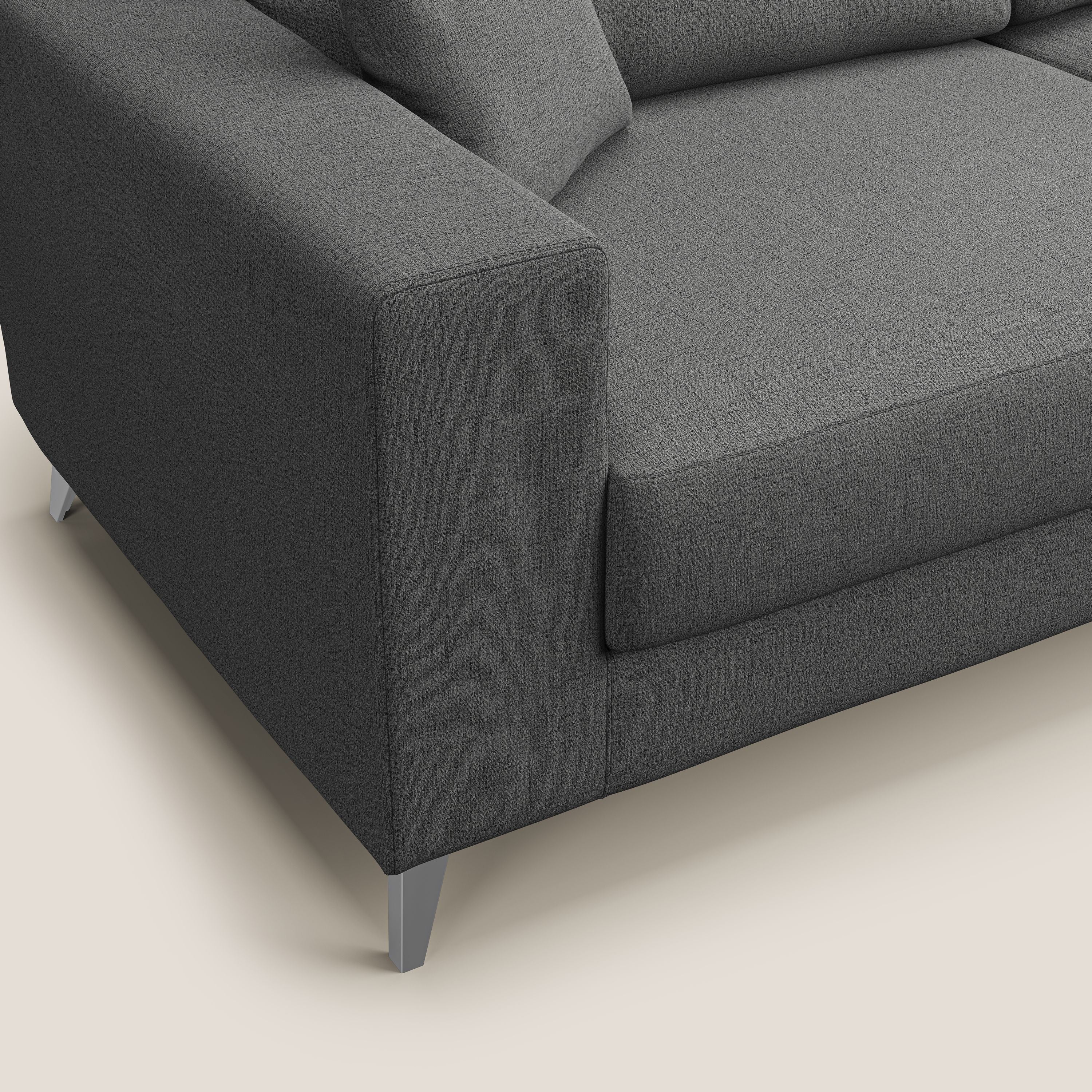 Michael Divano in tessuto impermeabile antimacchia T03 grigio - divani.store