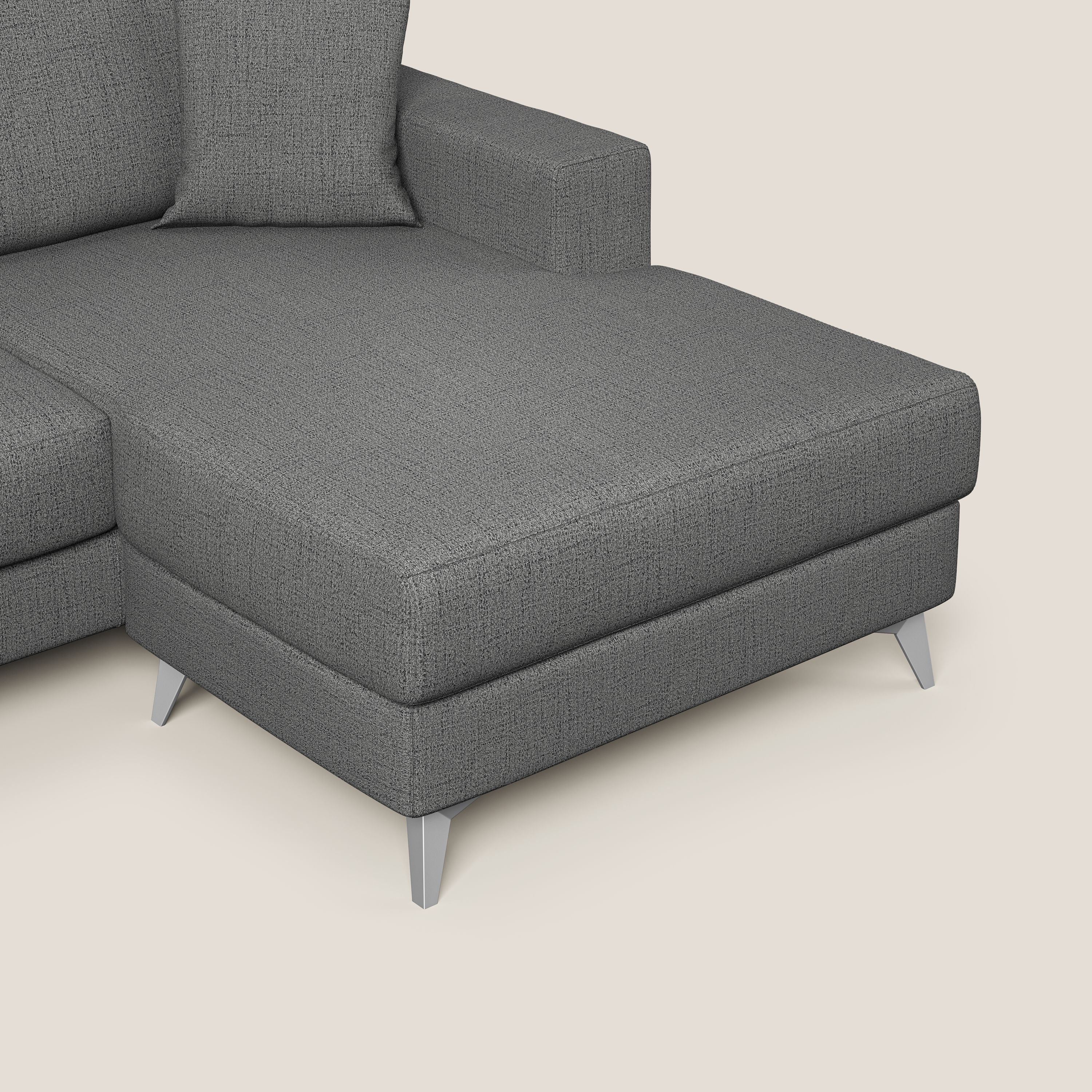 Michael Divano angolare REVERSIBILE in tessuto impermeabile T03 grigio - divani.store