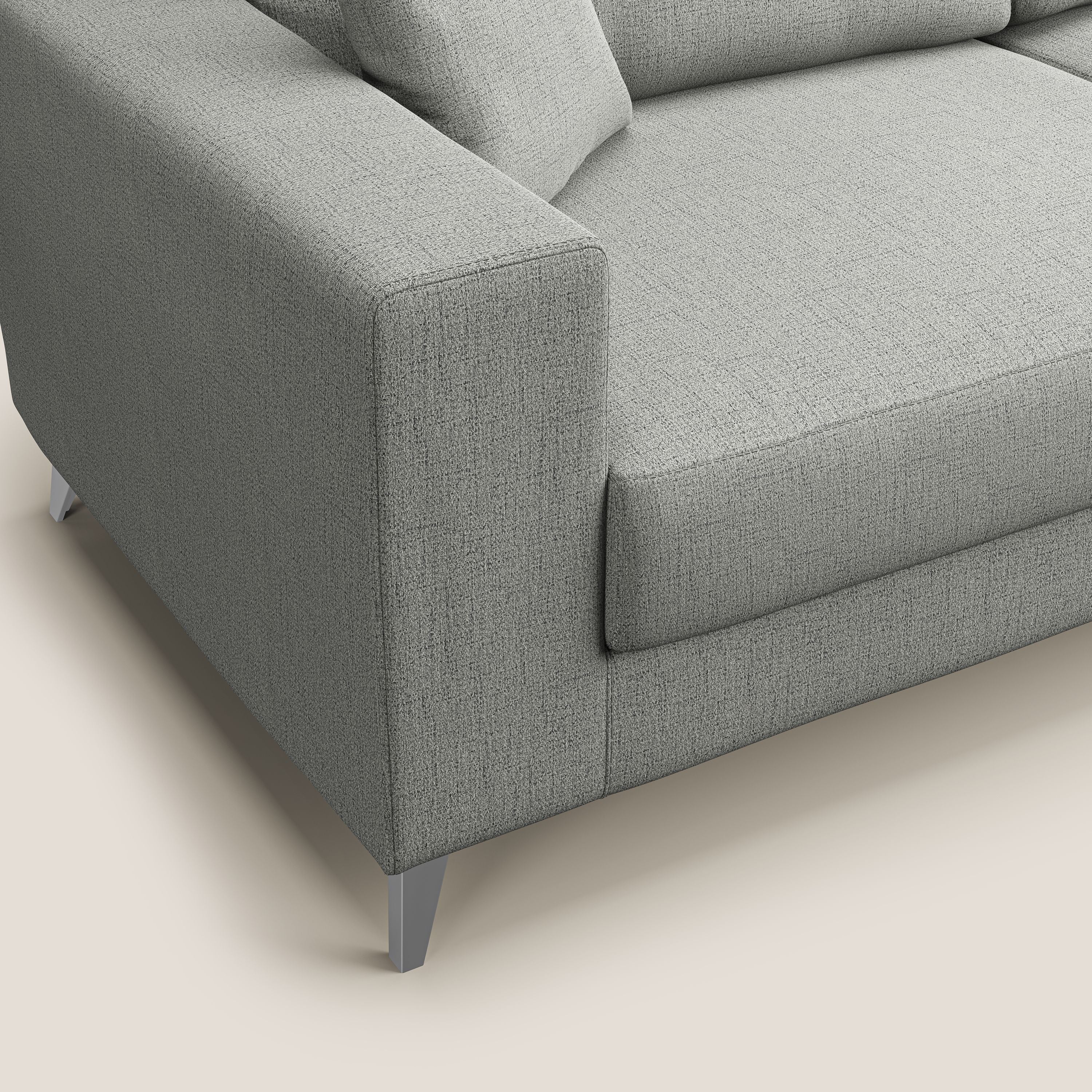 Michael Divano in tessuto impermeabile antimacchia T03 grigio chiaro - divani.store
