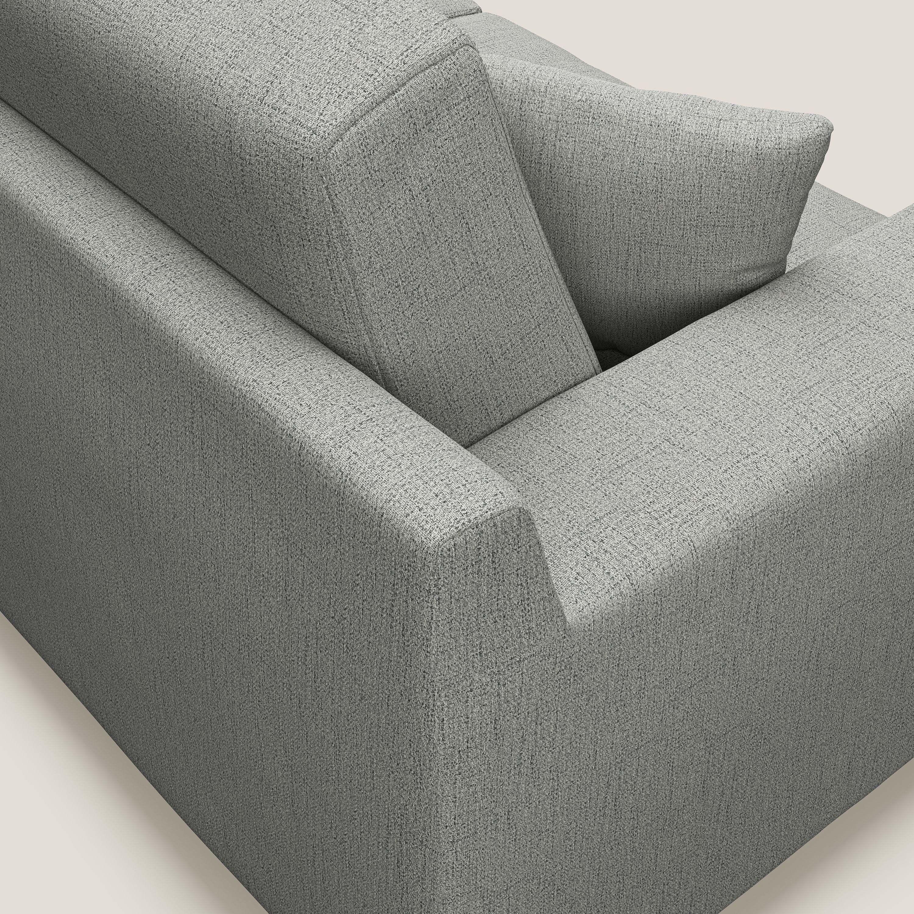 Michael Divano in tessuto impermeabile antimacchia T03 grigio chiaro - divani.store