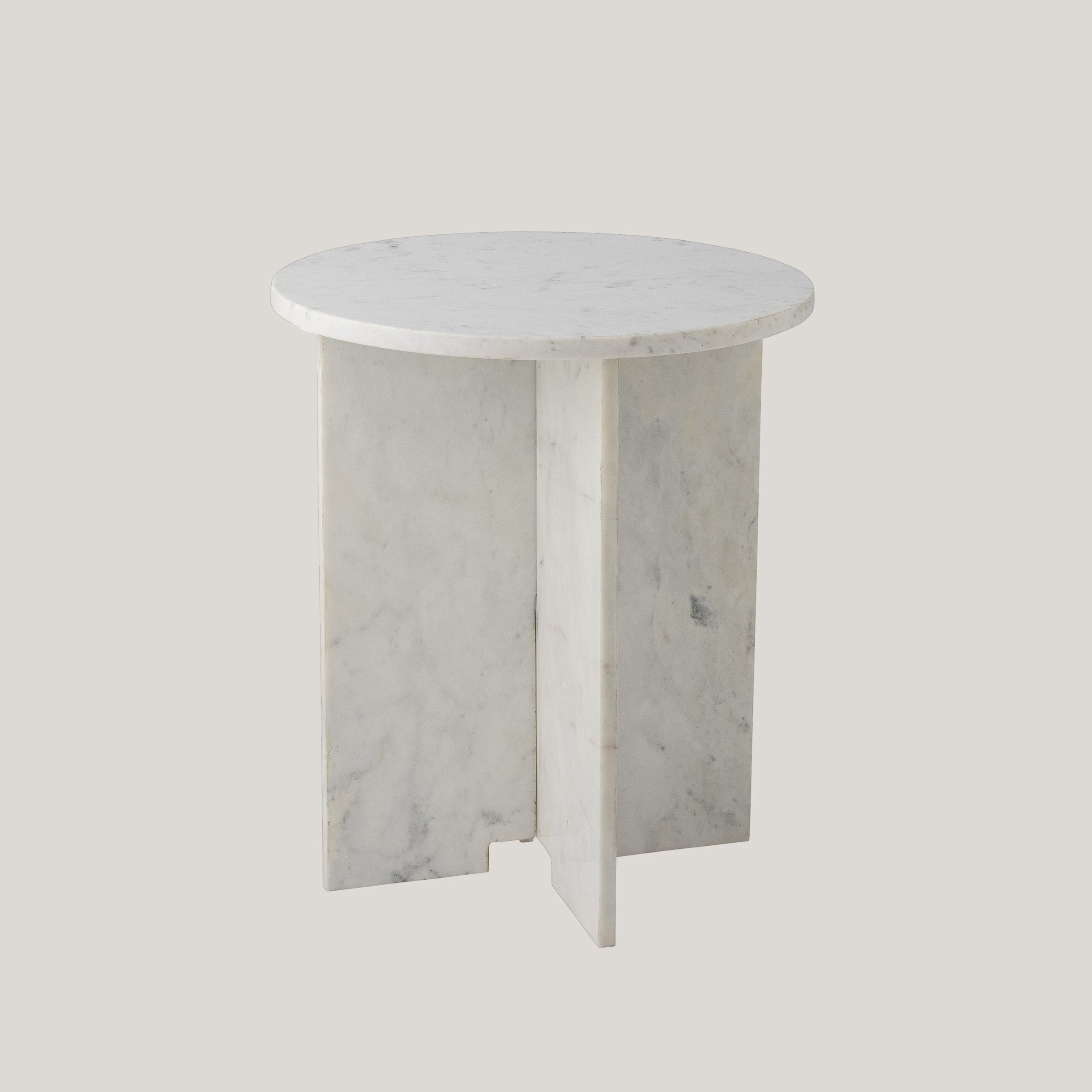 Jasmia tavolino tondo in marmo bianco - divani.store