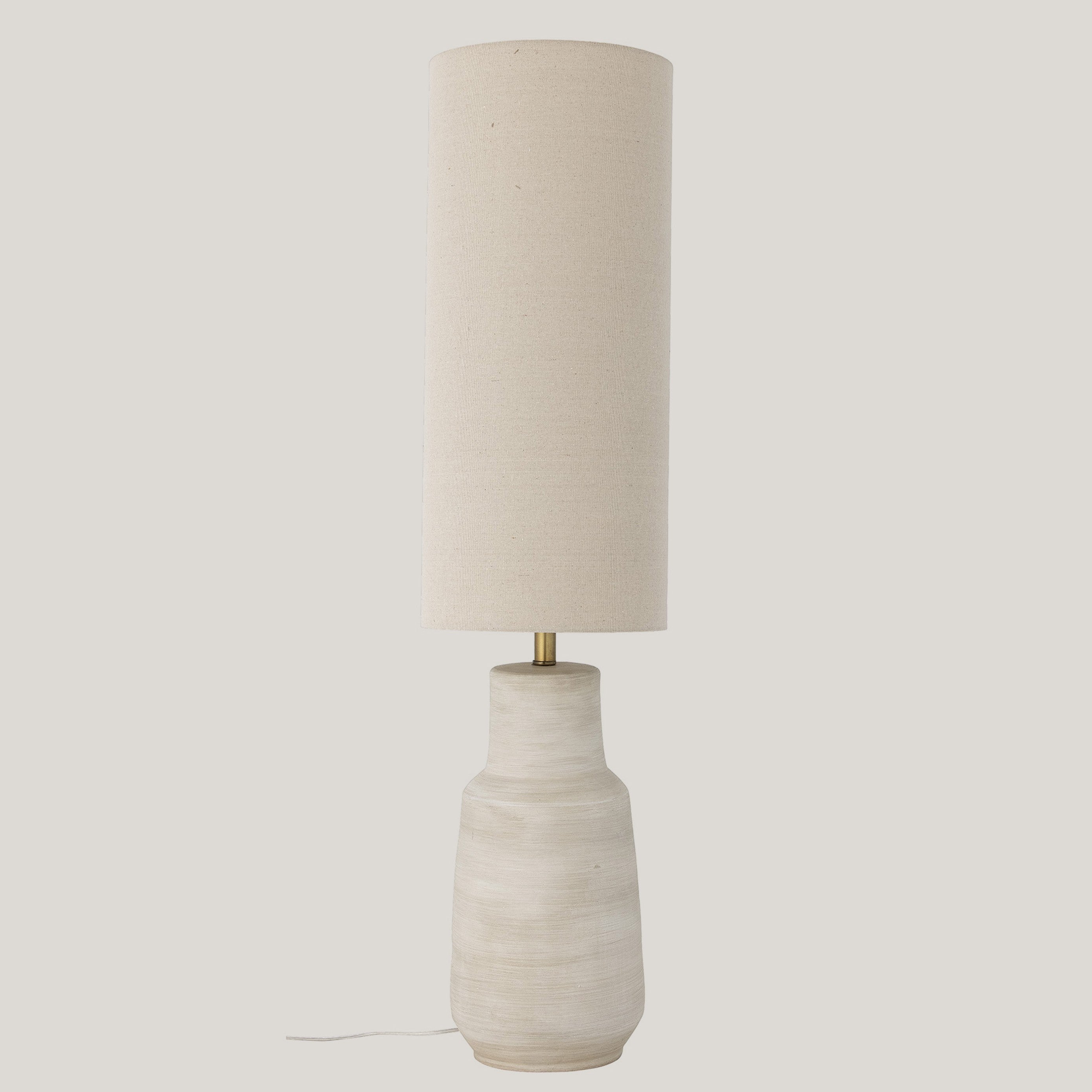 Linetta lampada da terra con base in gres stoneware bianco - divani.store