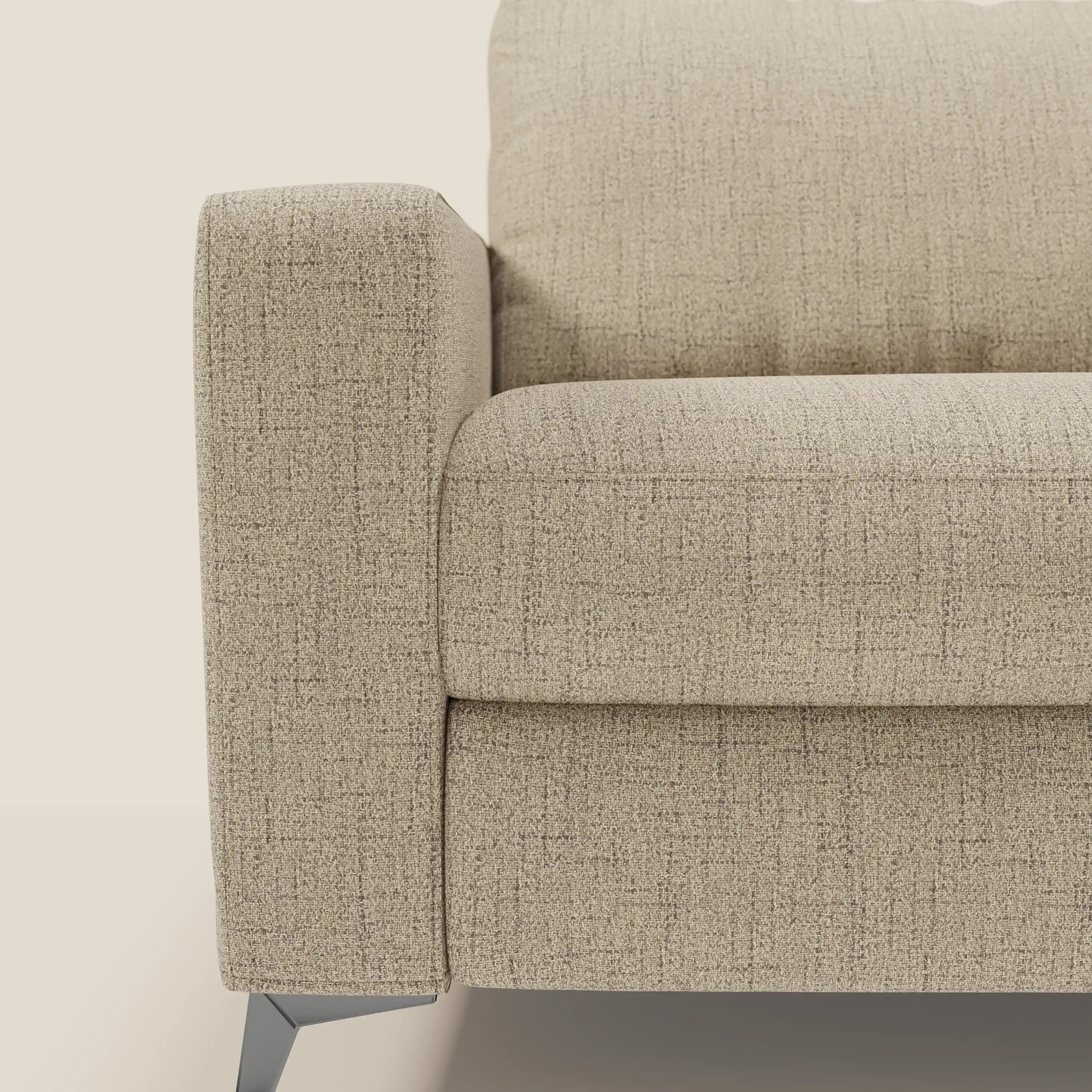 Alaya canapé convertible avec coussins de dossier douillet en tissu imperméable T03 beige