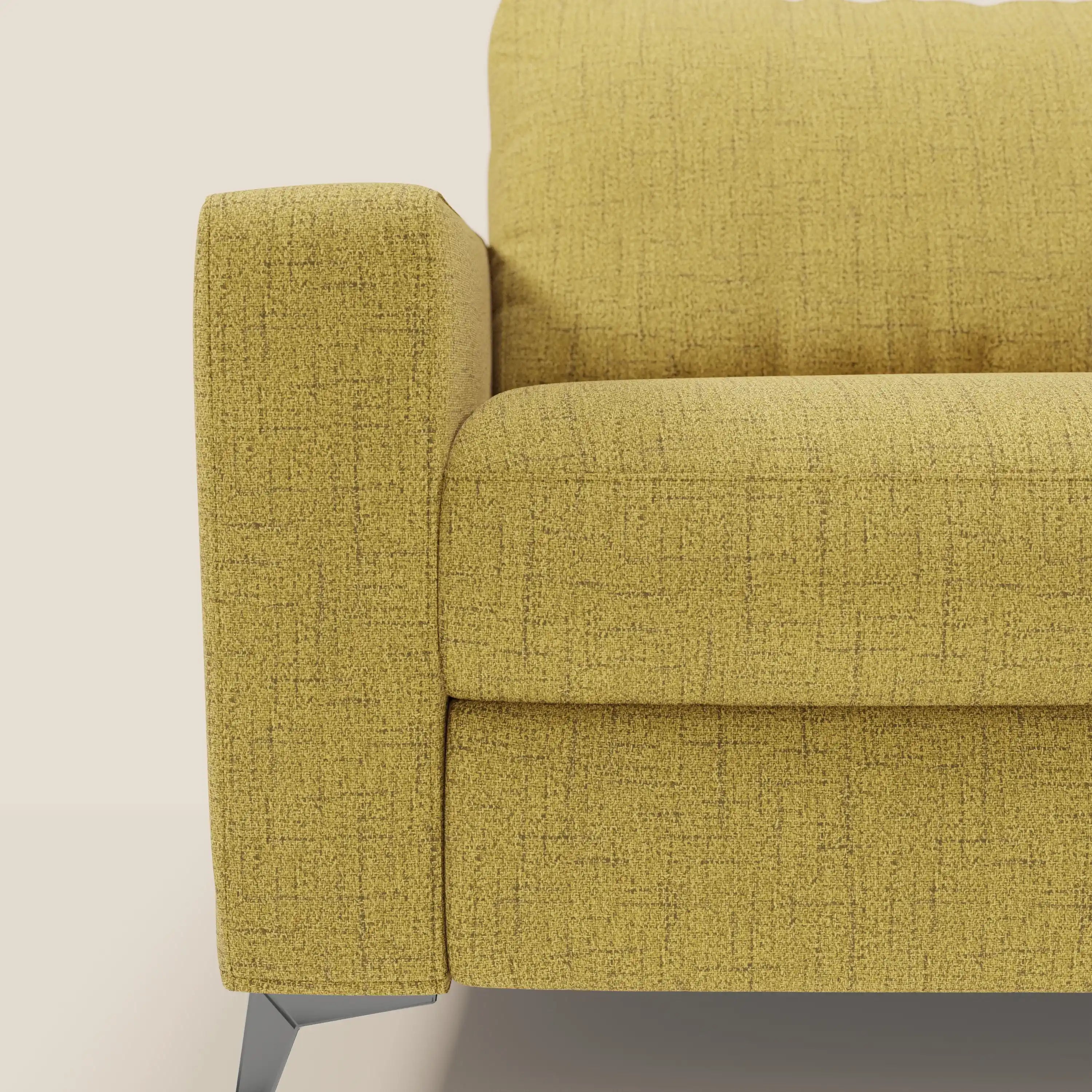 Alaya canapé convertible avec coussins de dossier douillet en tissu imperméable T03 jaune