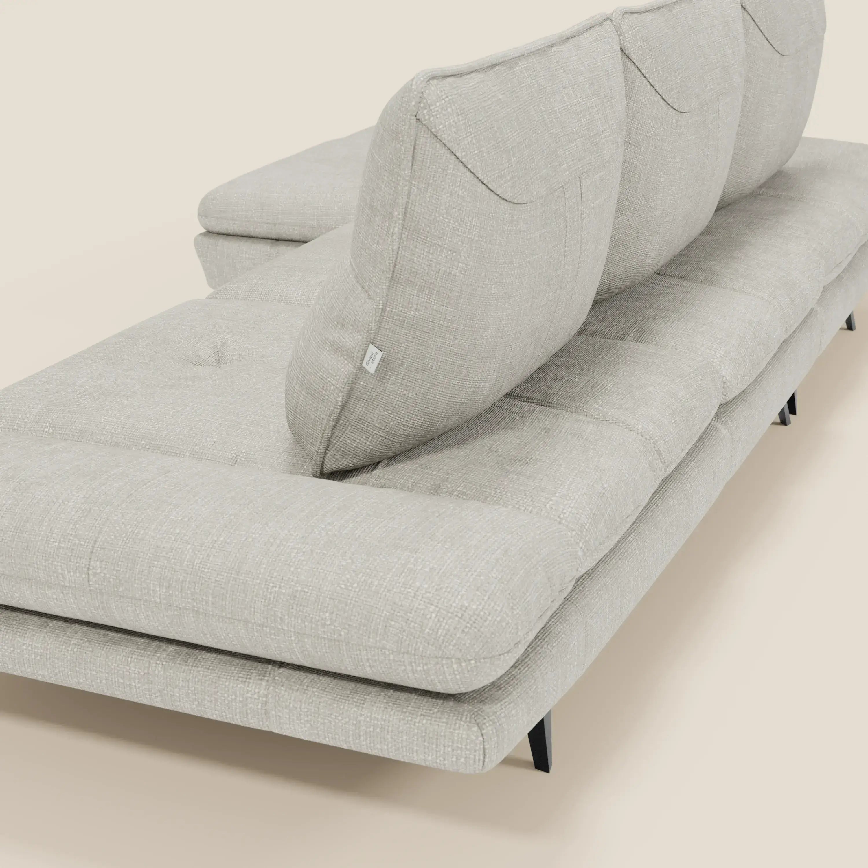 Ardex Canapé avec méridienne - dossiers coulissants et accoudoirs réglables en élégant tissu imperméable T06