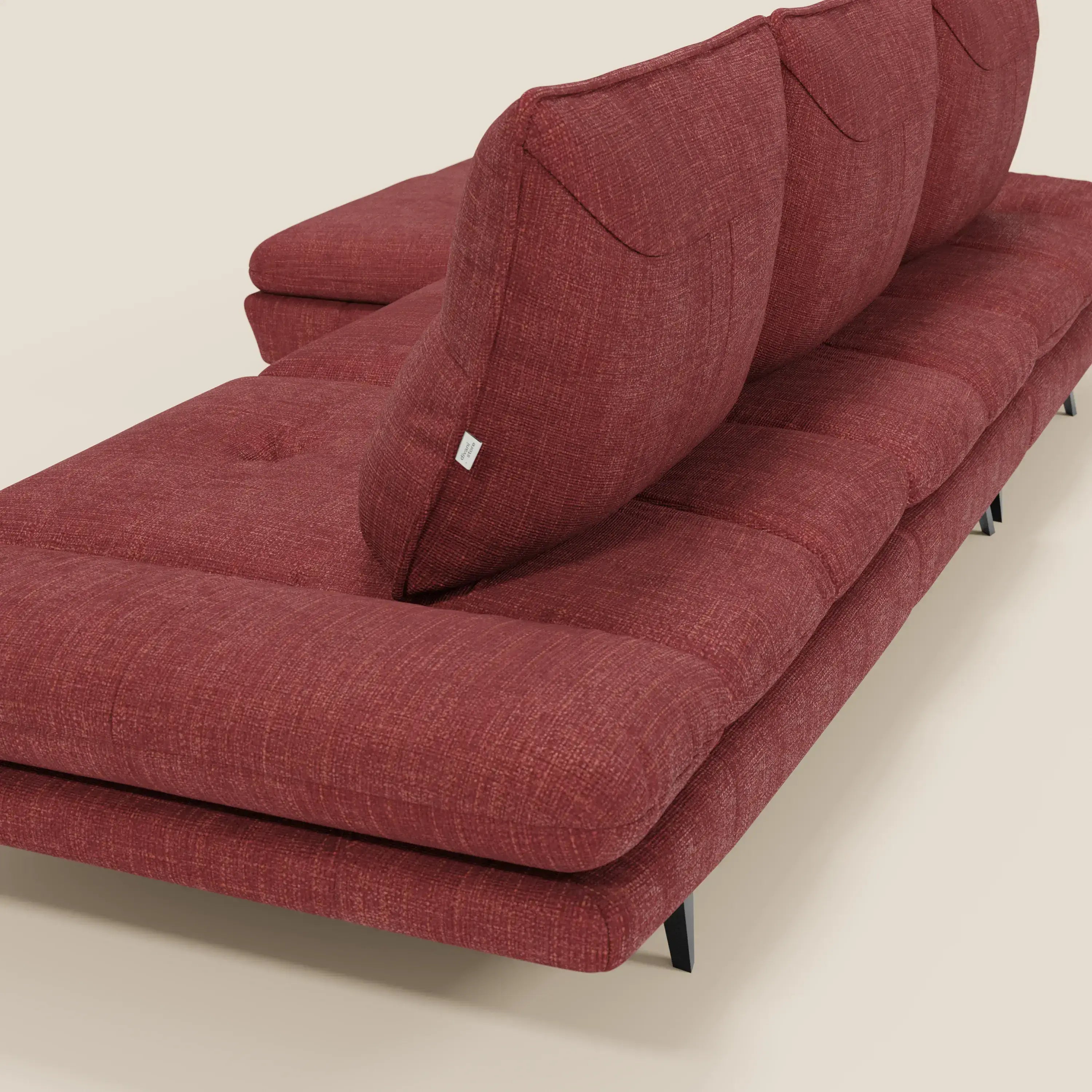 Ardex Canapé avec méridienne - dossiers coulissants et accoudoirs réglables en élégant tissu imperméable T06