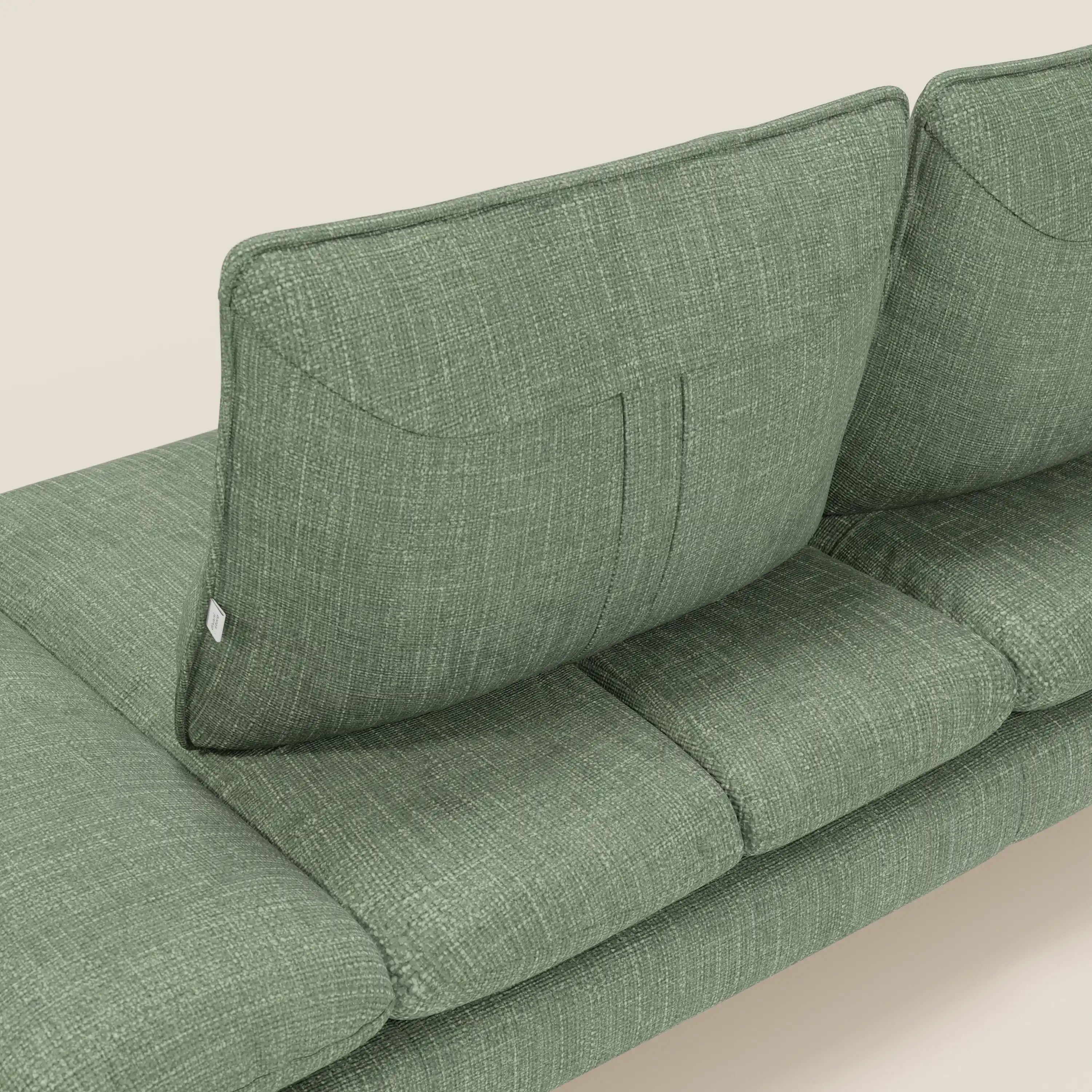 Ardex Canapé 3 places avec dossiers coulissants et accoudoir réglables en tissu doux imperméable T06 vert