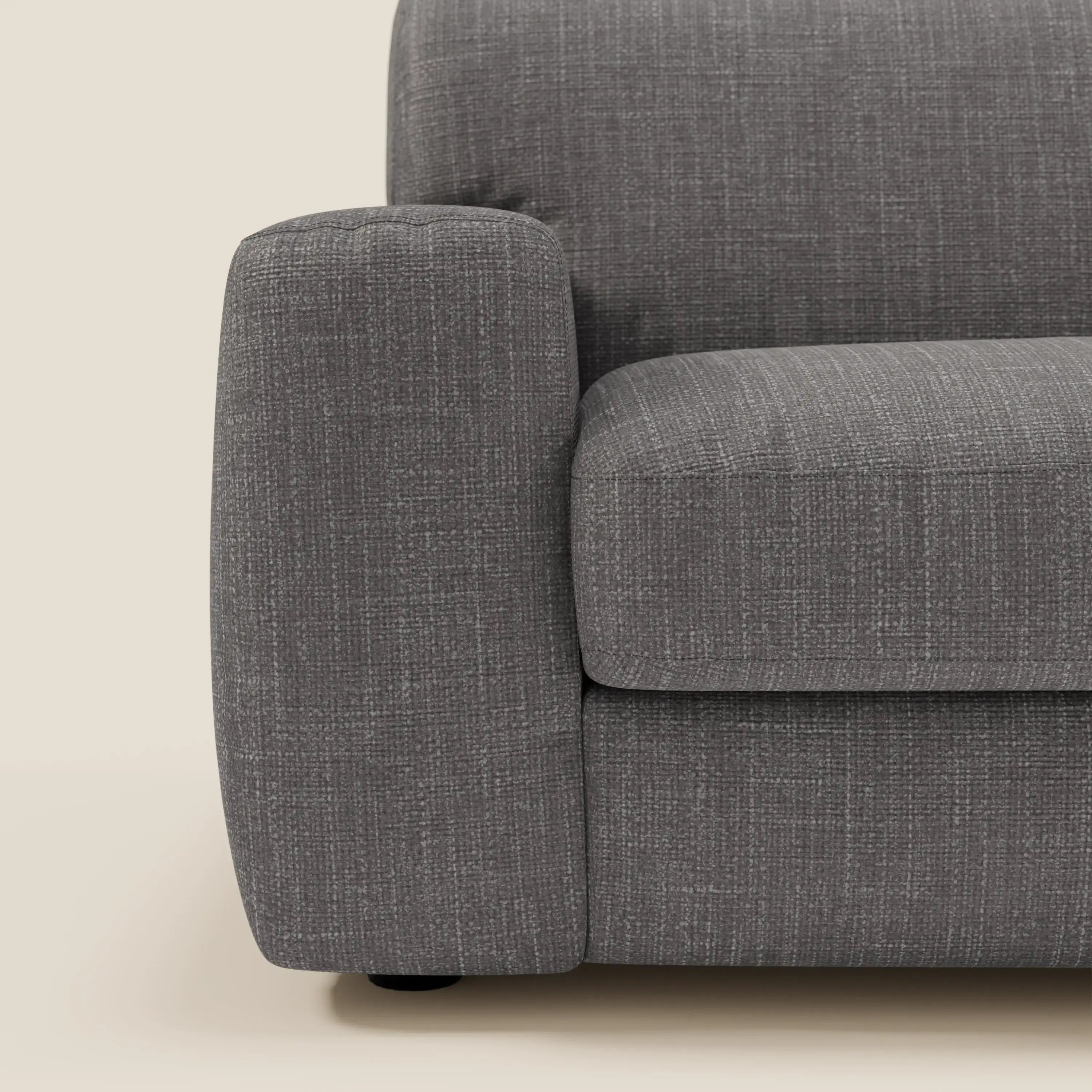 Cloud Canapé convertible matelas H17 cm avec coussins souples en tissu imperméable T06 anthracite