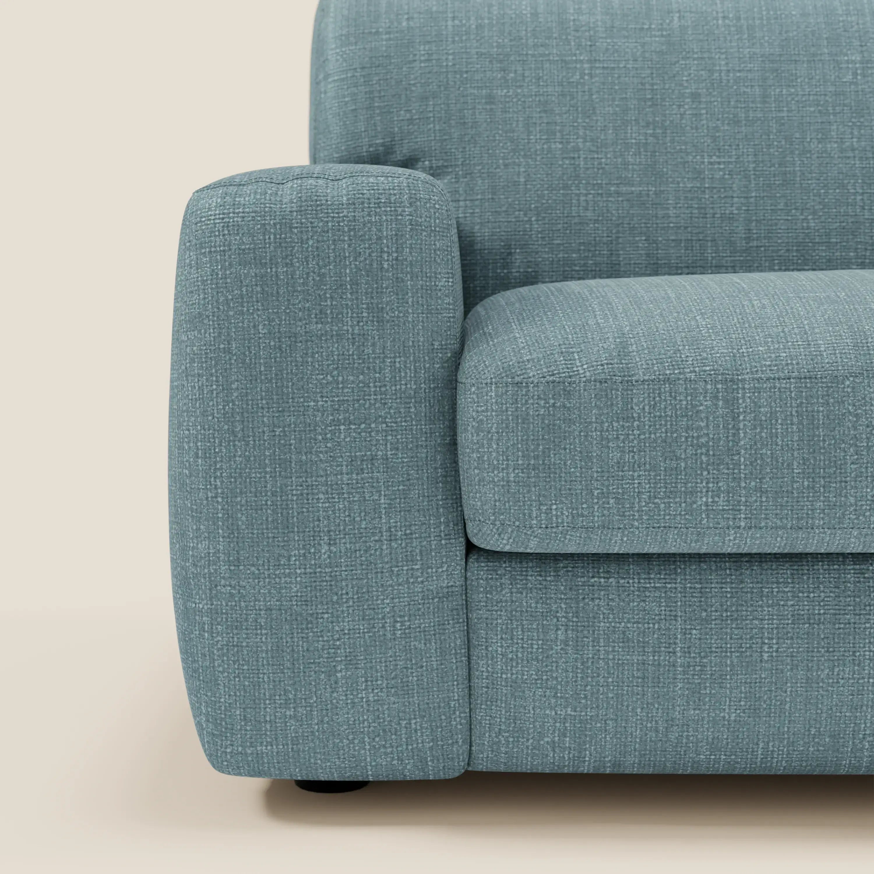 Cloud Canapé convertible matelas H17 cm avec coussins souples en tissu imperméable T06 bleu ciel