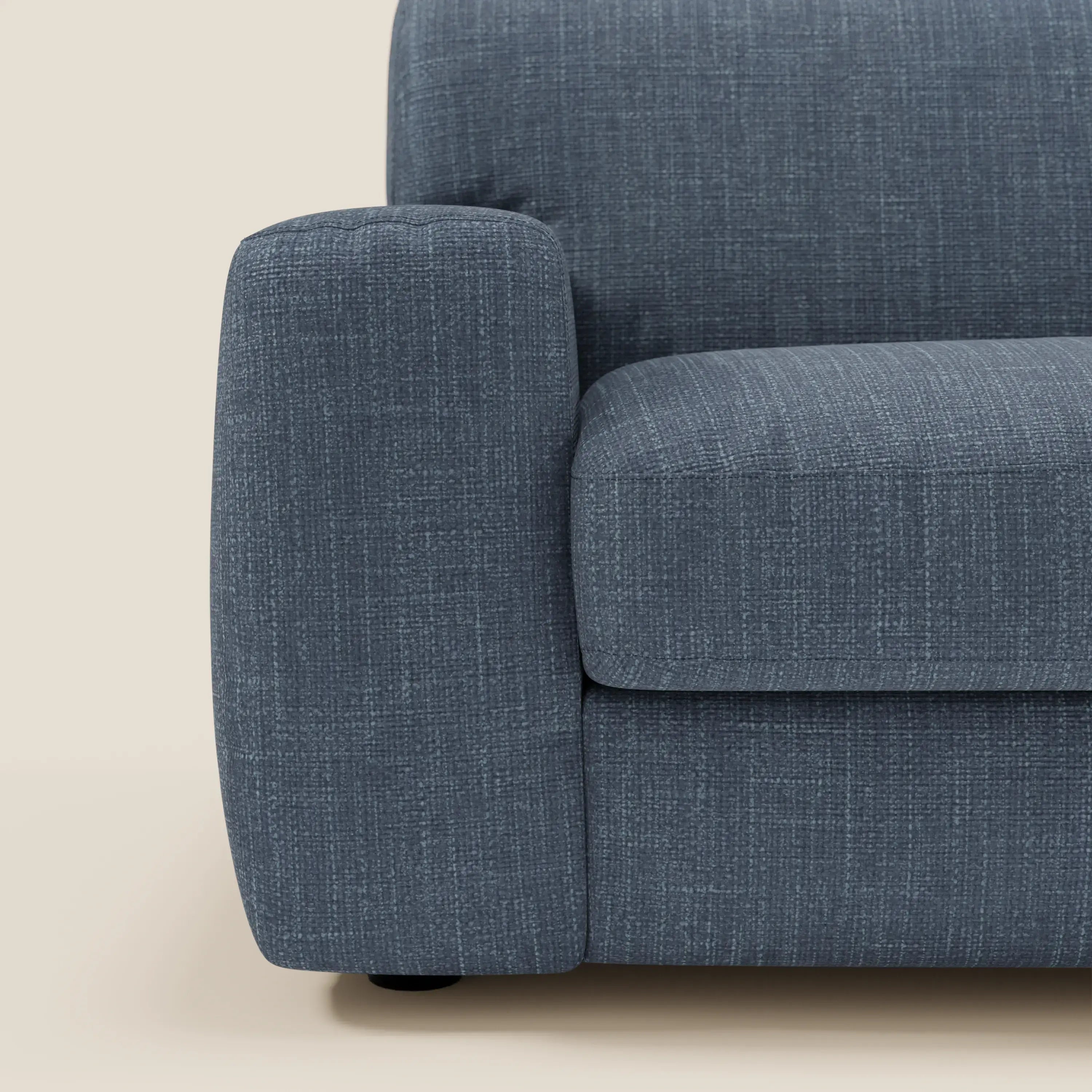 Cloud Canapé convertible matelas H17 cm avec coussins souples en tissu imperméable T06 bleu