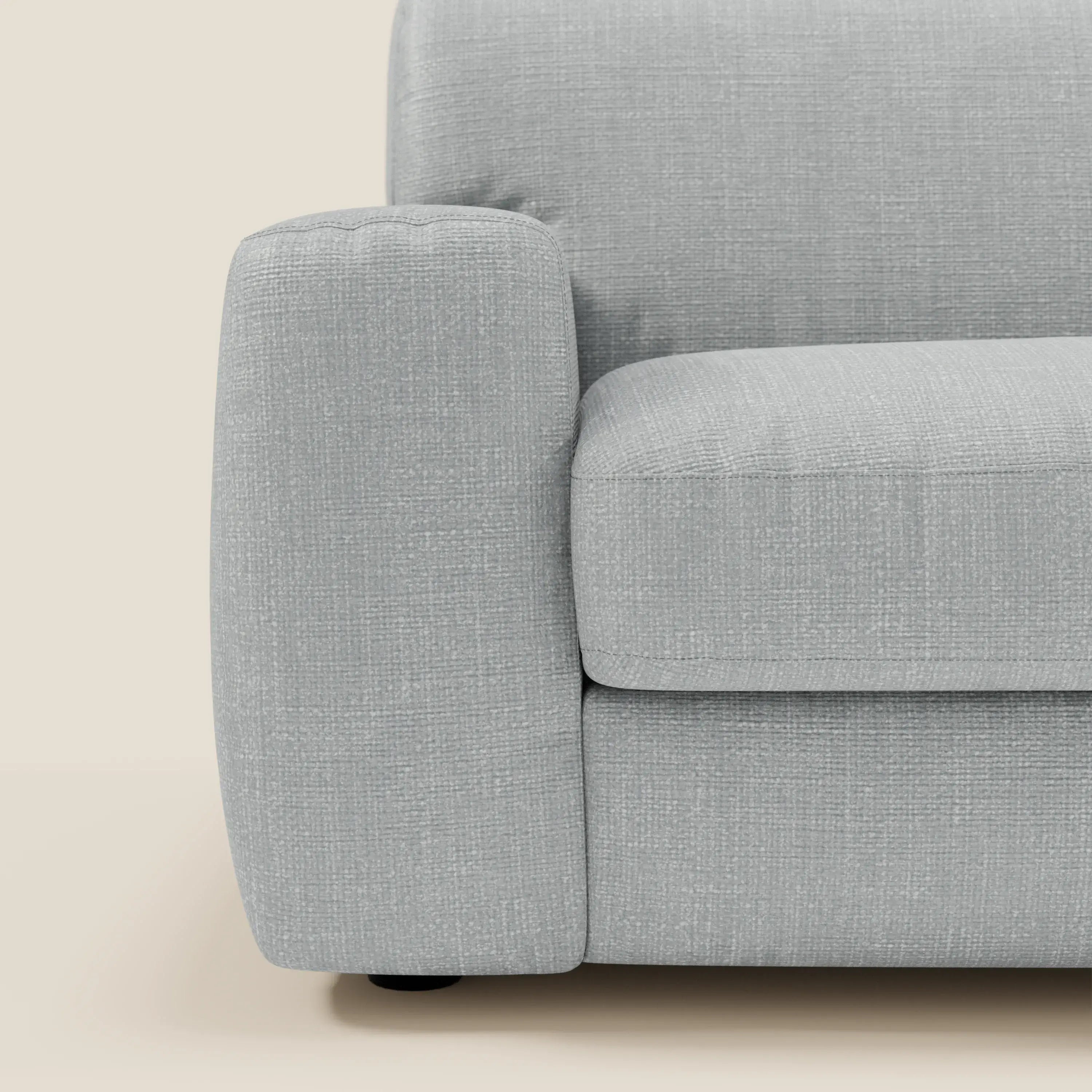 Cloud Canapé convertible matelas H17 cm avec coussins souples en tissu imperméable T06 bleu glacier