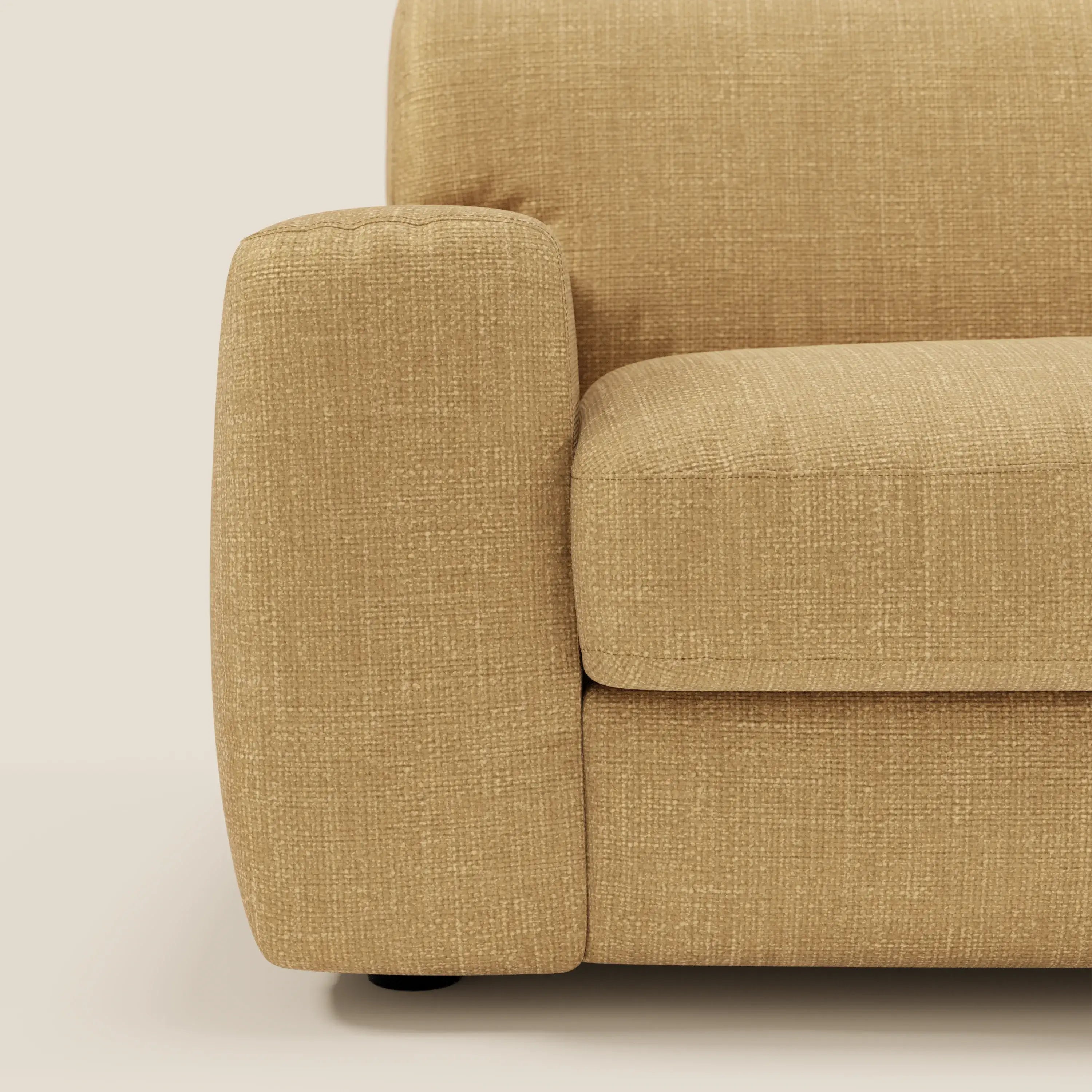 Cloud Canapé convertible matelas H17 cm avec coussins souples en tissu imperméable T06 jaune