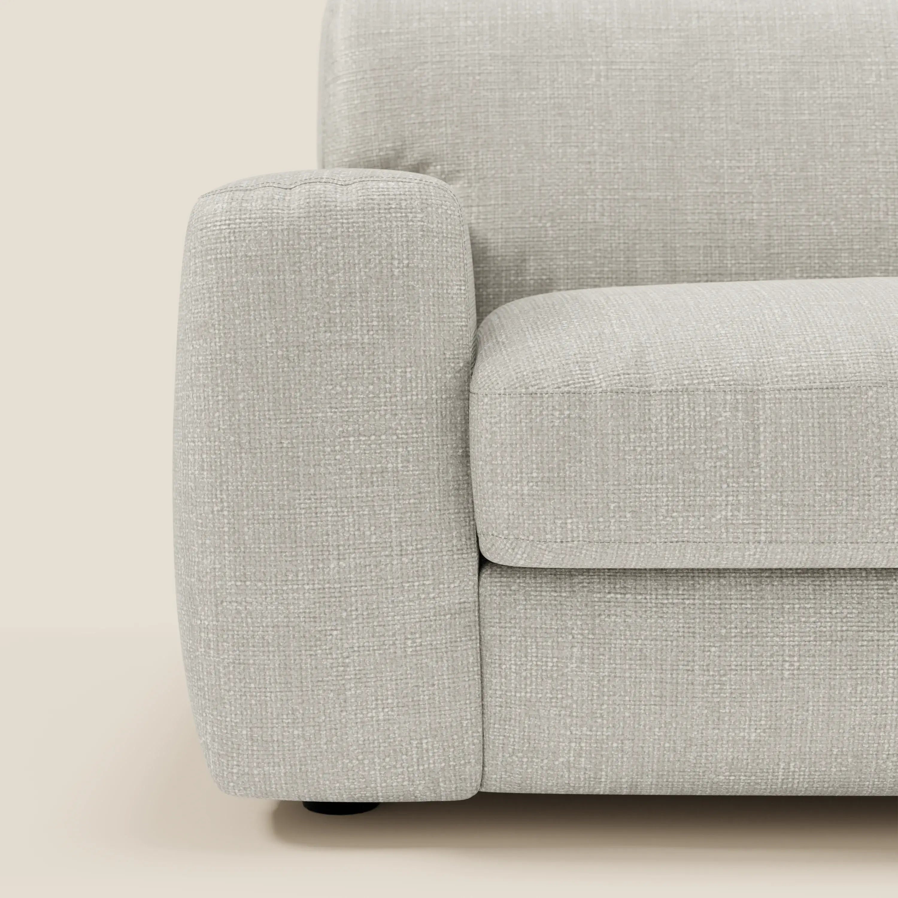 Cloud Canapé convertible matelas H17 cm avec coussins souples en tissu imperméable T06 gris clair