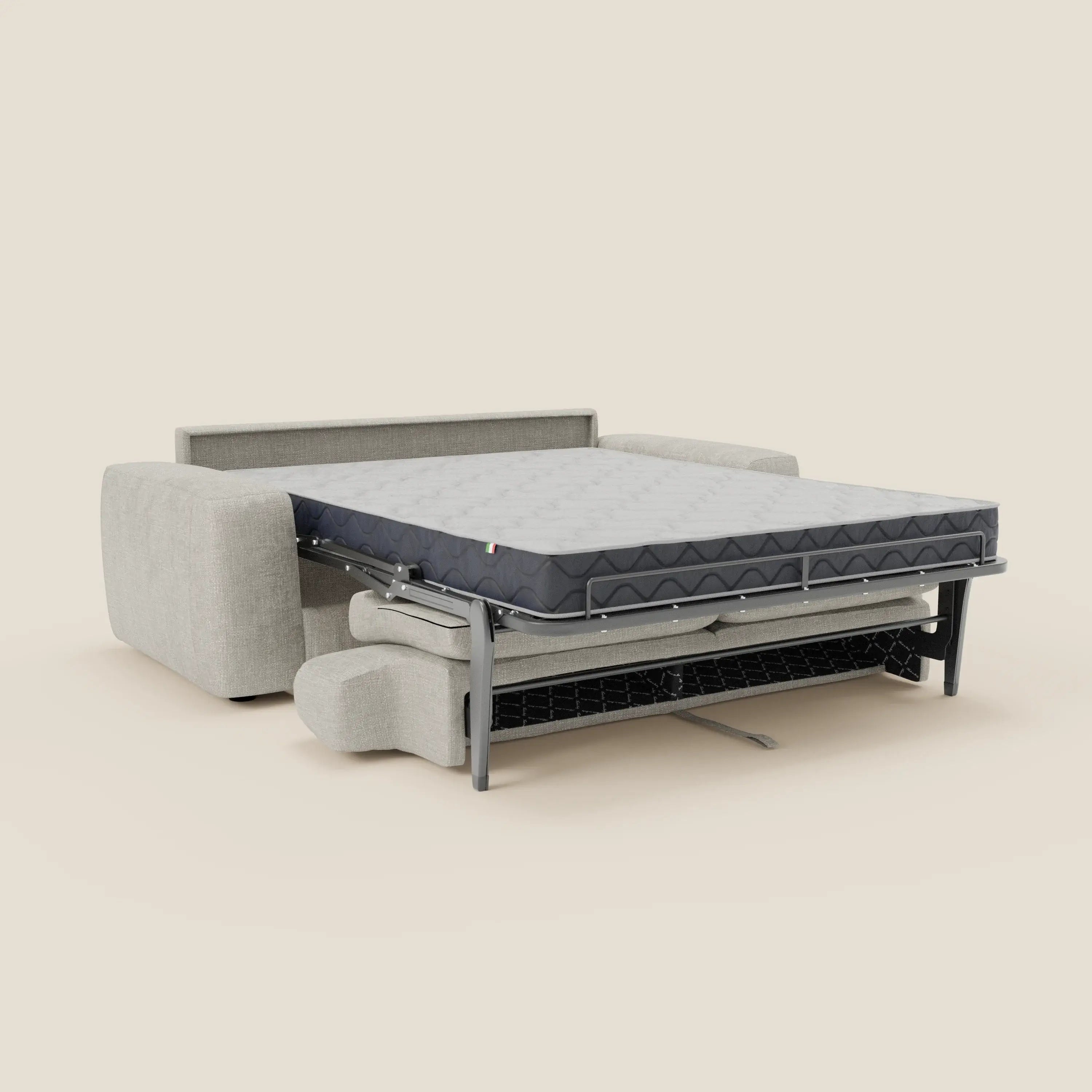 Cloud Canapé convertible matelas H17 cm avec coussins souples en tissu imperméable T06 gris clair