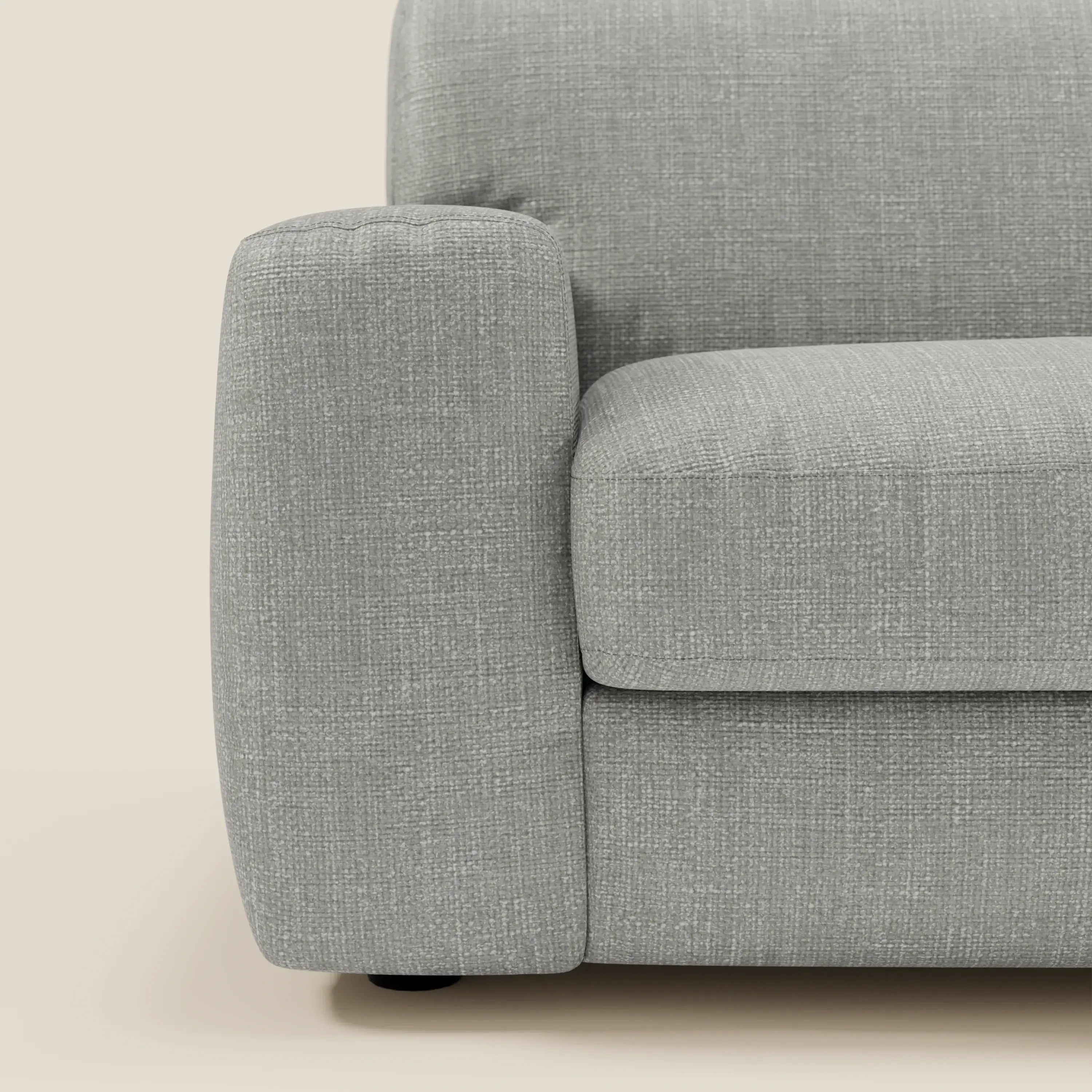 Cloud Canapé convertible matelas H17 cm avec coussins souples en tissu imperméable T06 gris