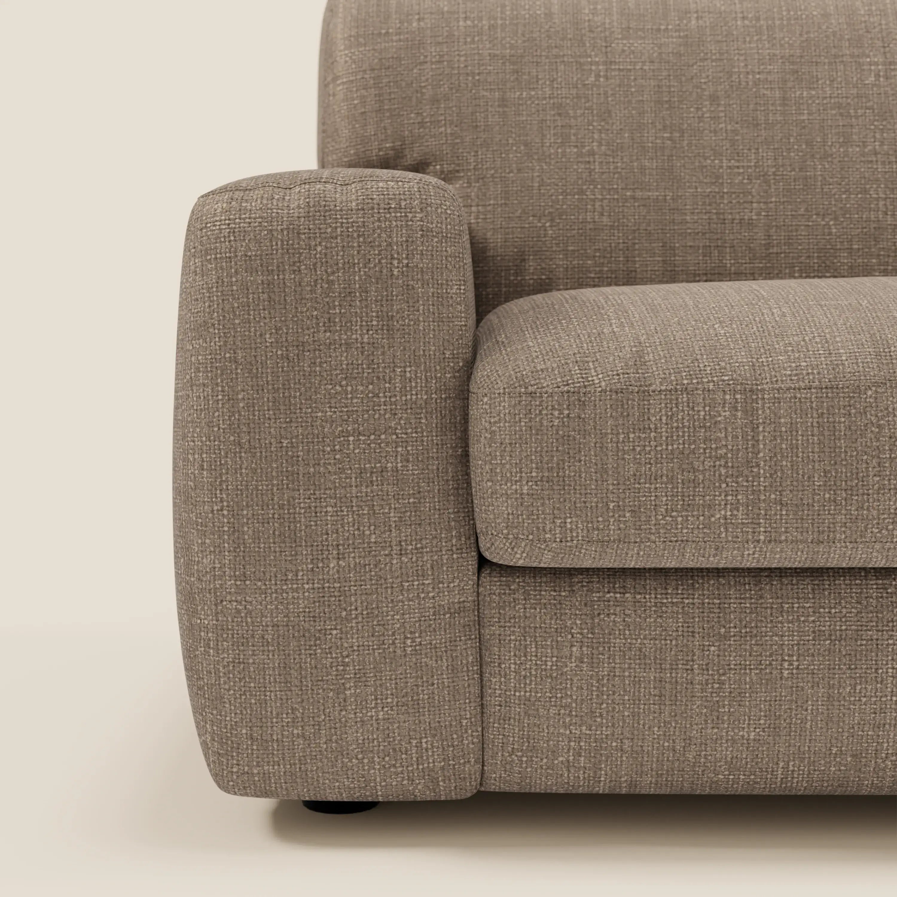 Cloud Canapé convertible matelas H17 cm avec coussins souples en tissu imperméable T06 marron