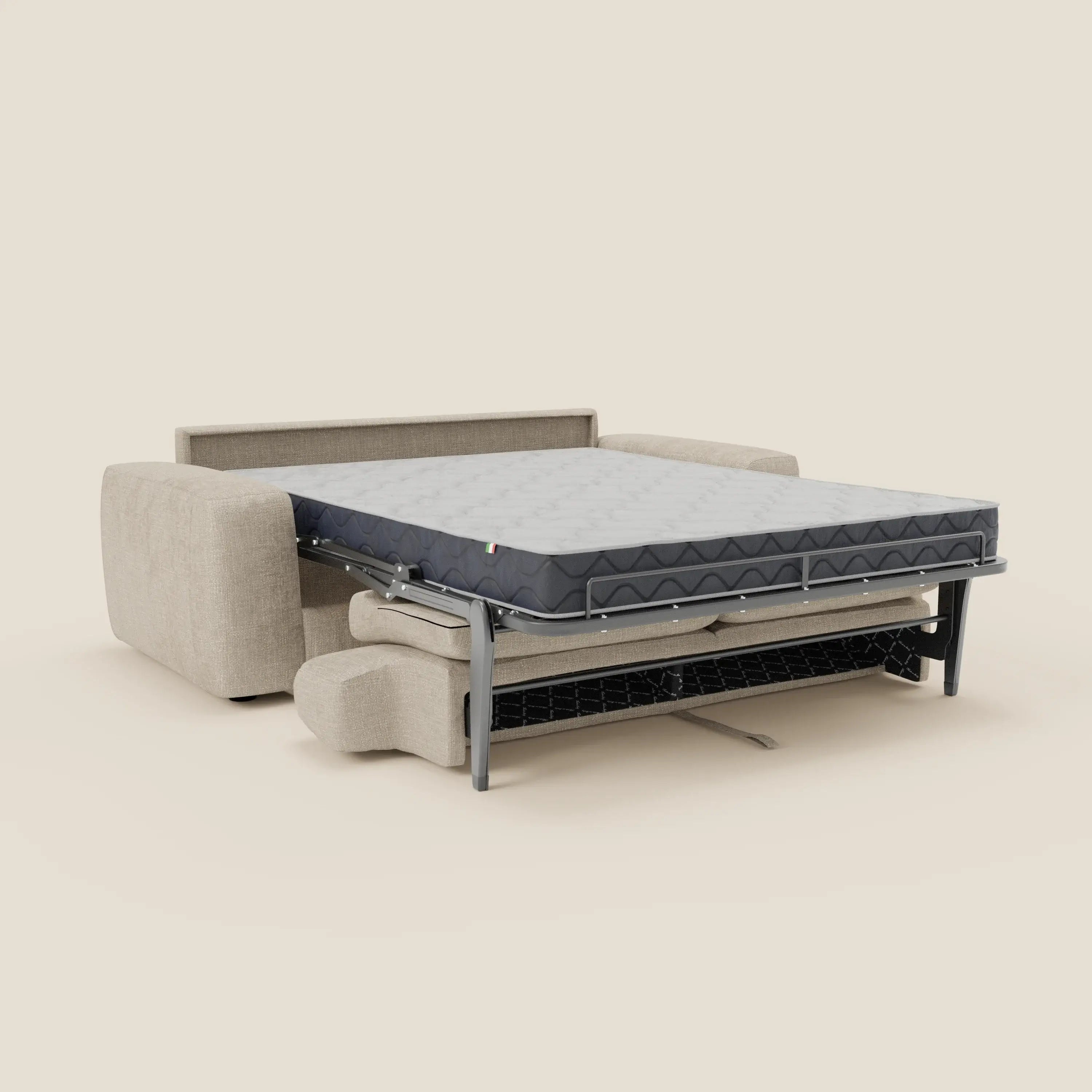 Cloud Canapé convertible matelas H17 cm avec coussins souples en tissu imperméable T06 crème