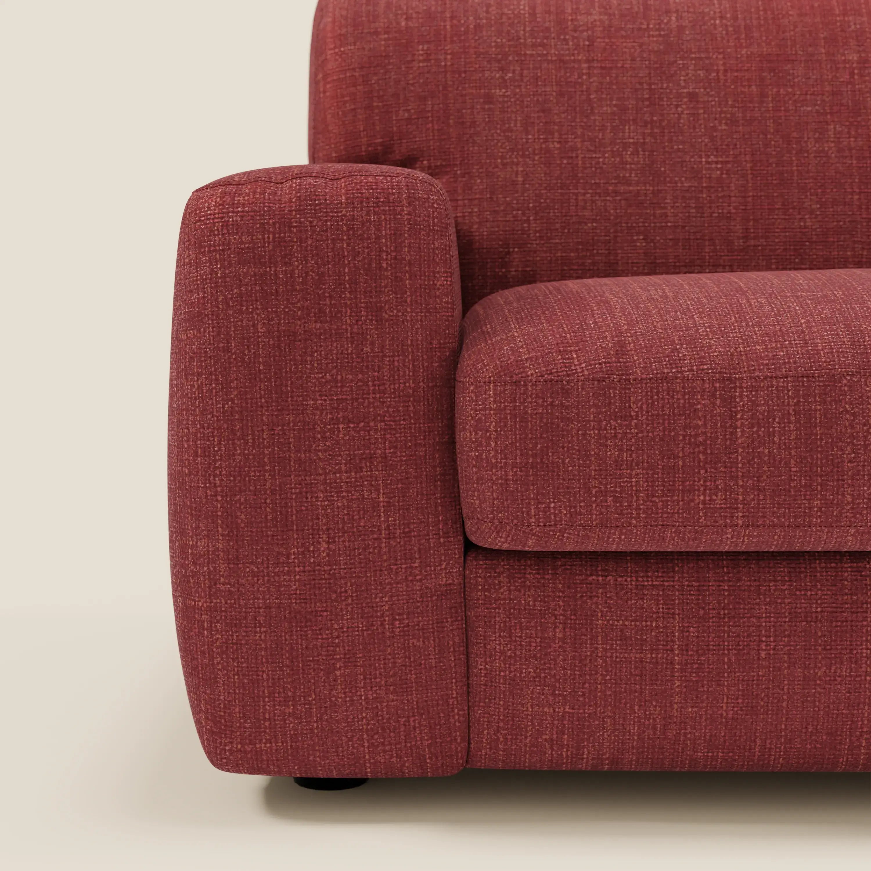 Cloud Canapé convertible matelas H17 cm avec coussins souples en tissu imperméable T06 rouge