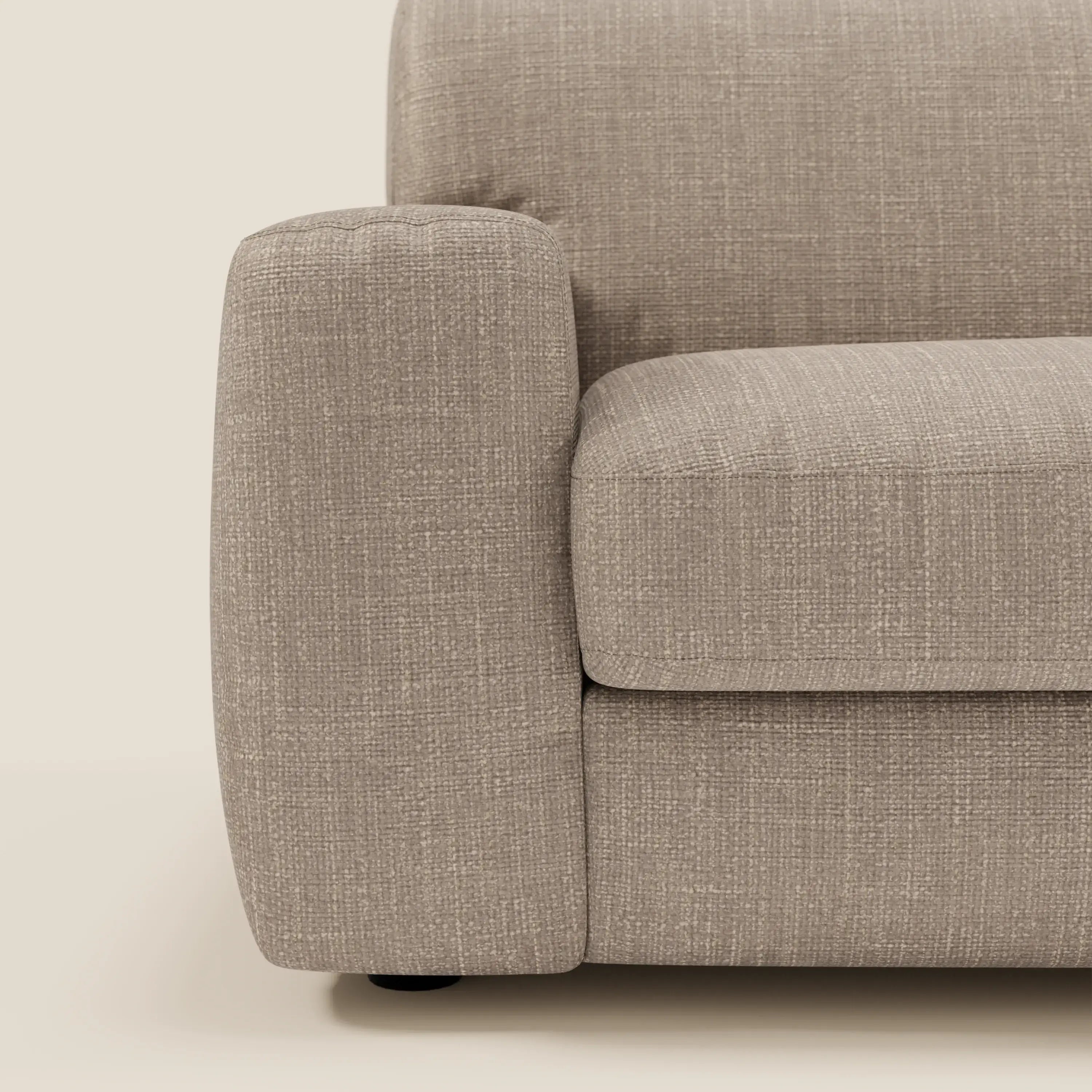 Cloud Canapé convertible matelas H17 cm avec coussins souples en tissu imperméable T06 taupe