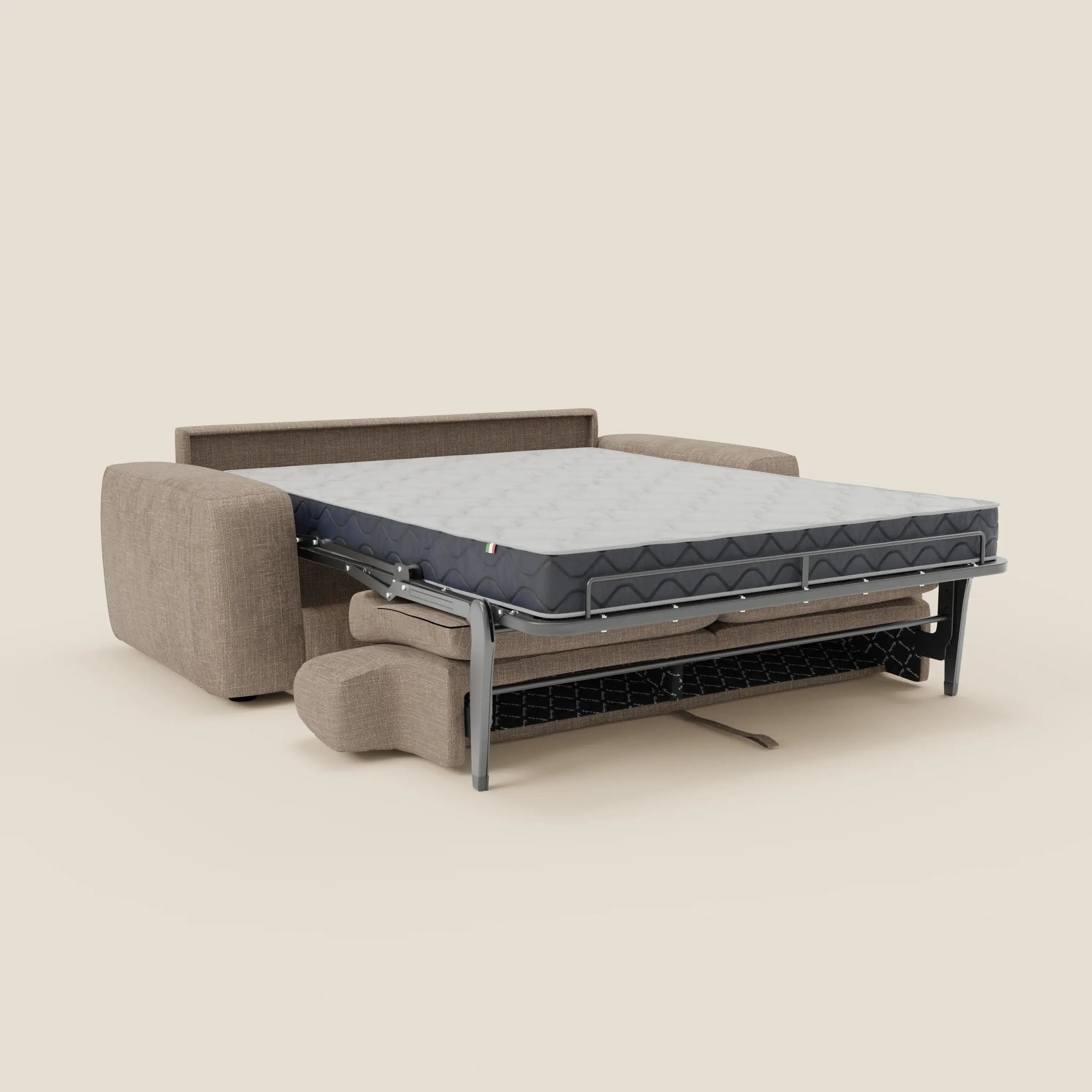 Cloud Canapé convertible matelas H17 cm avec coussins souples en tissu imperméable T06 taupe