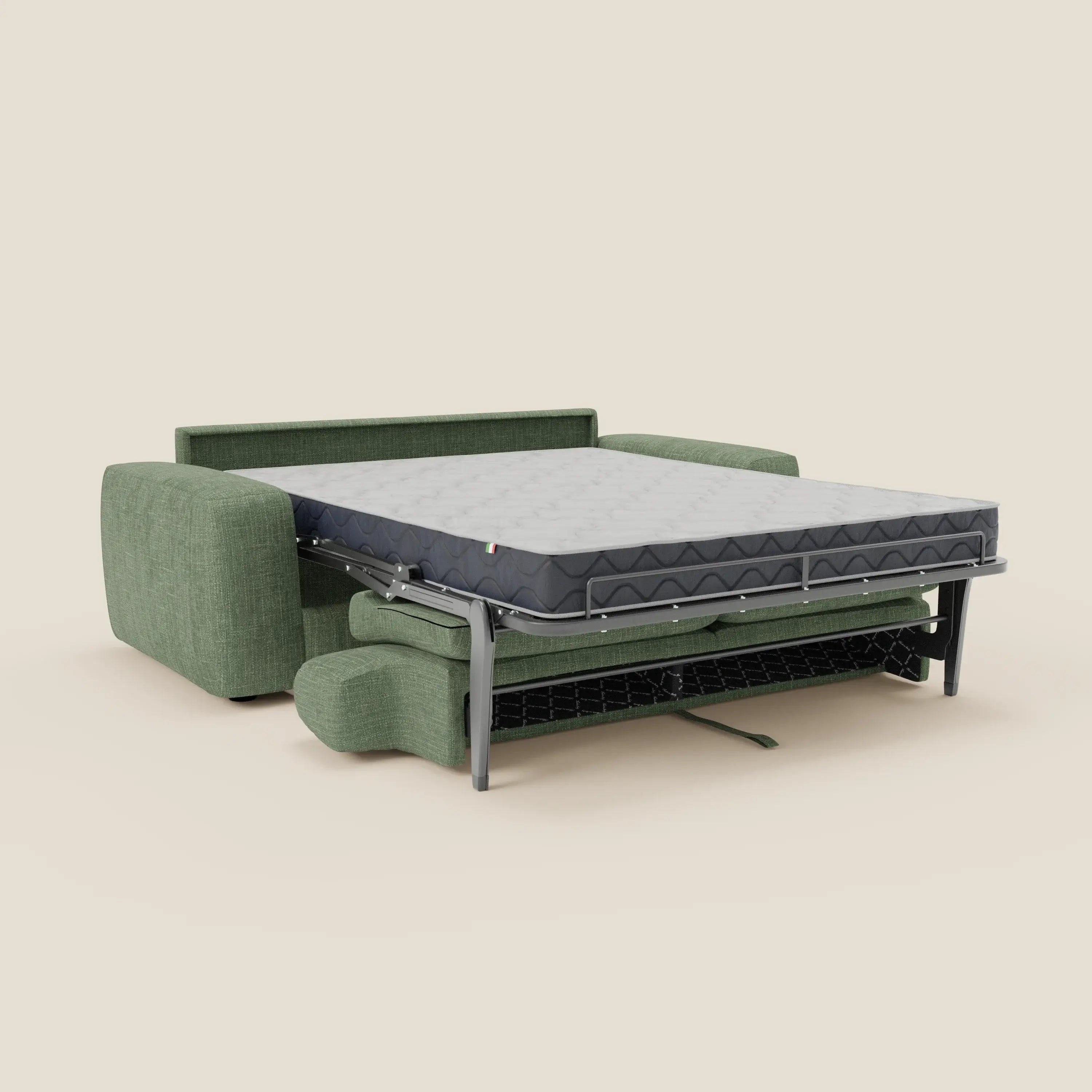 Cloud Canapé convertible matelas H17 cm avec coussins souples en tissu imperméable T06 vert