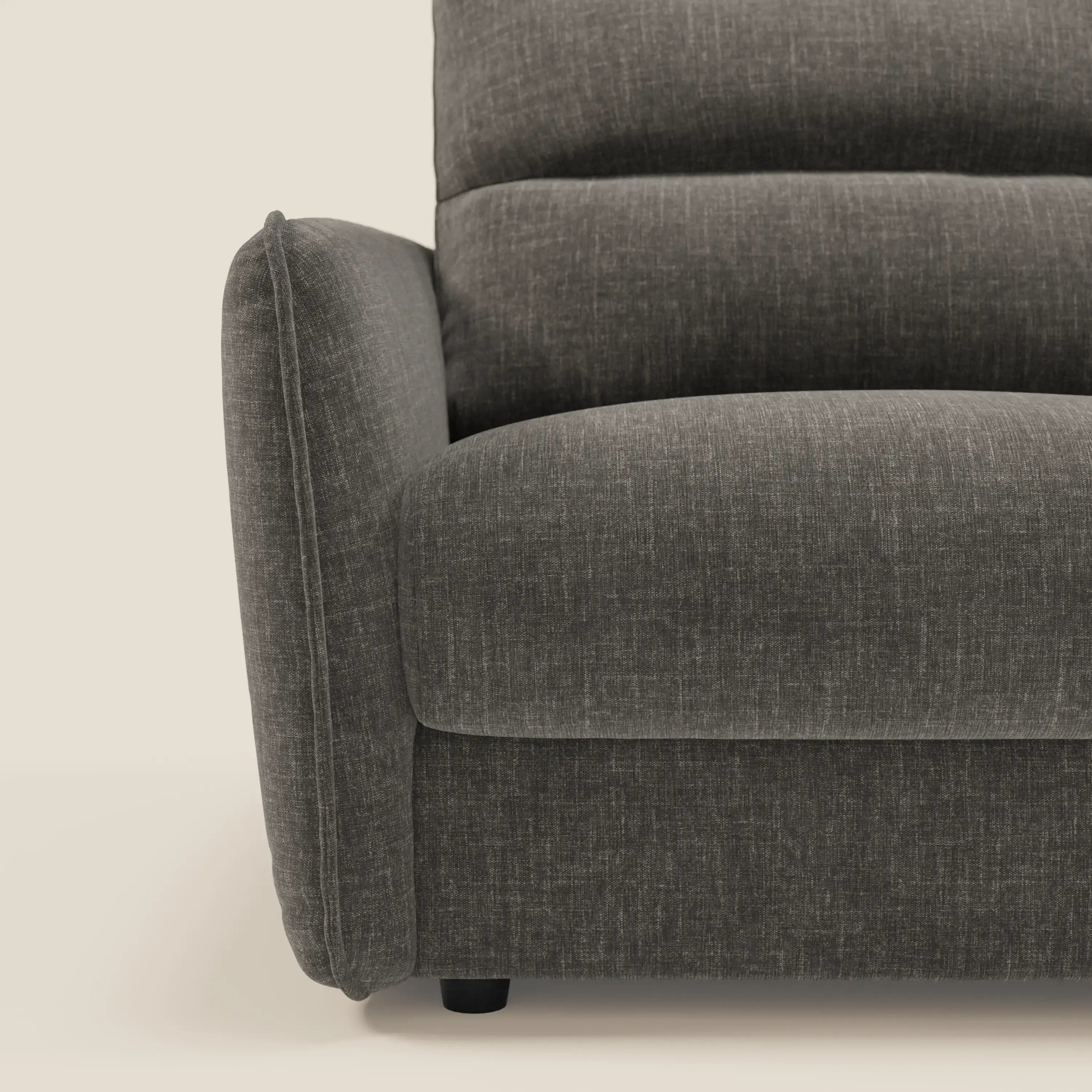 Elios Canapé convertible avec coussins de dossier souples en tissu détachable T24 anthracite