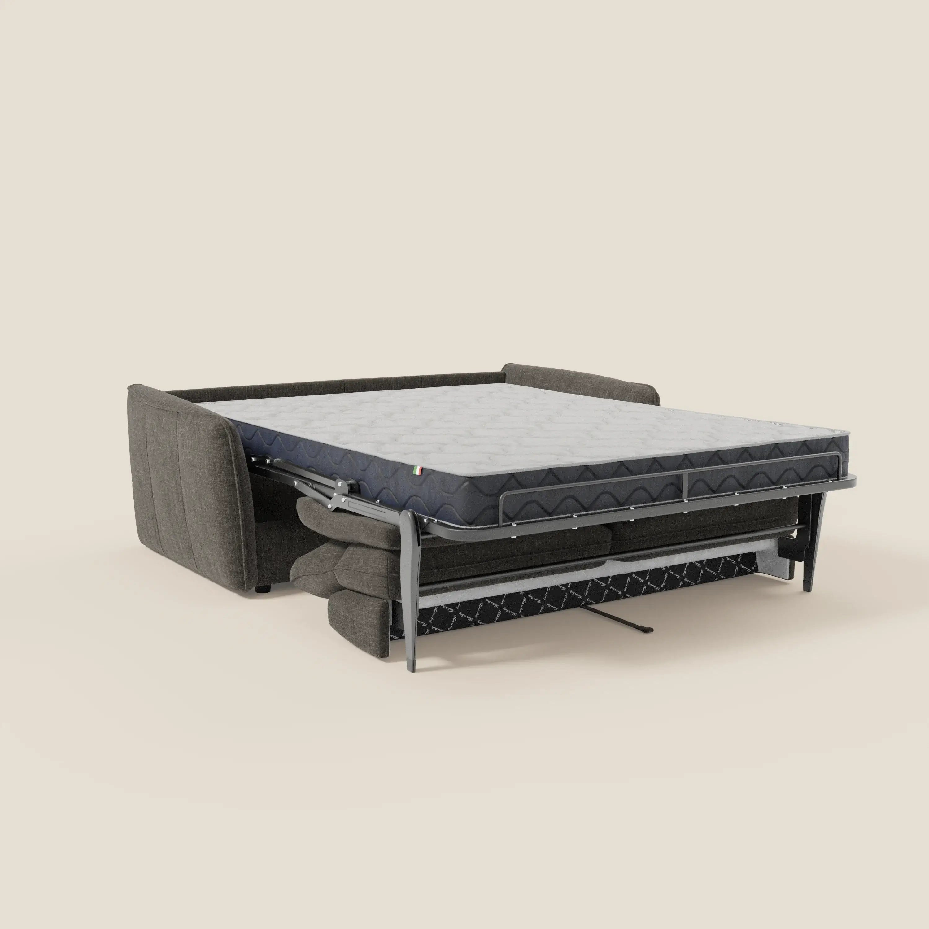 Elios Canapé convertible avec coussins de dossier souples en tissu détachable T24 anthracite